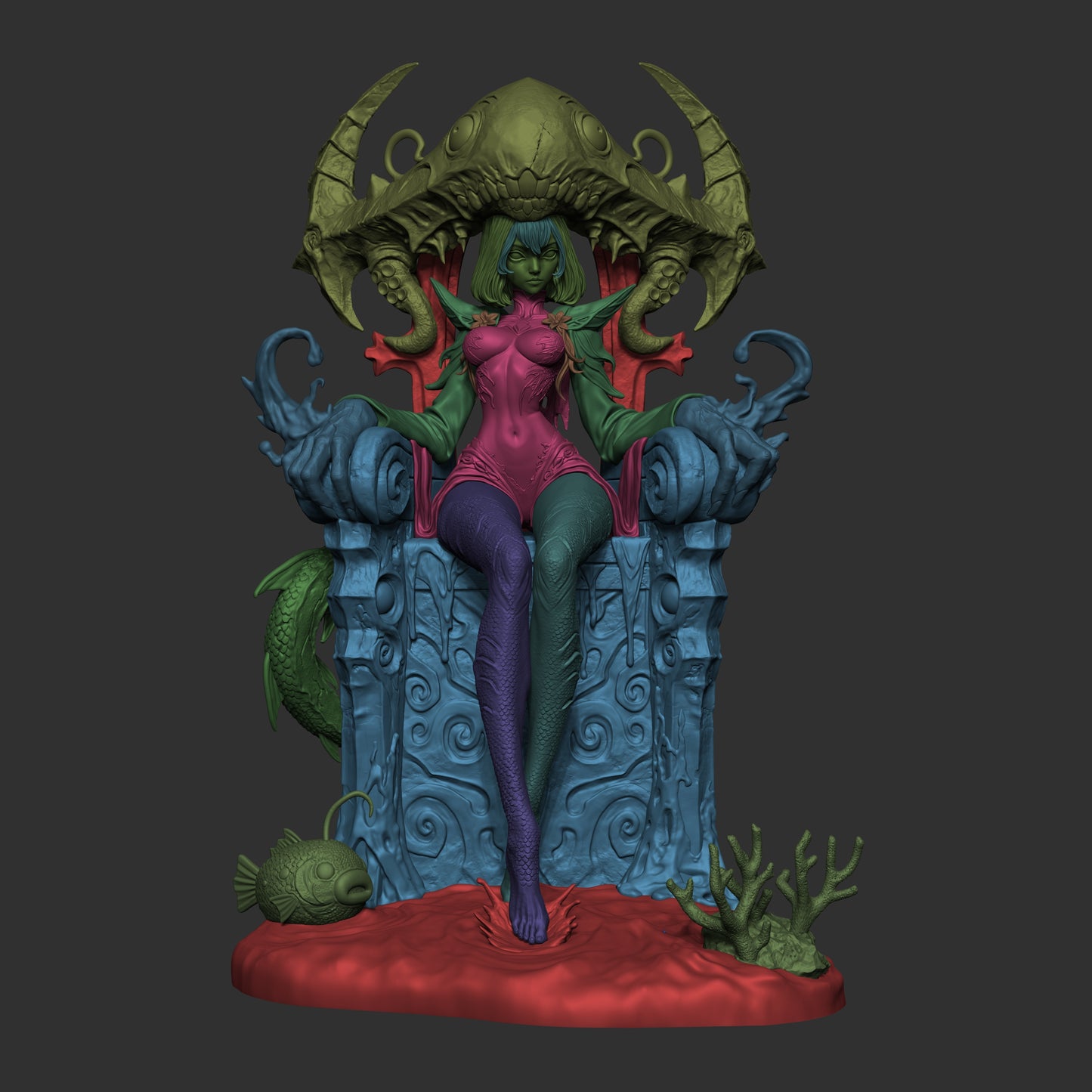 Azashara The Drowned Princess - 3D Printed Statue- Model Kit 6 Scale
