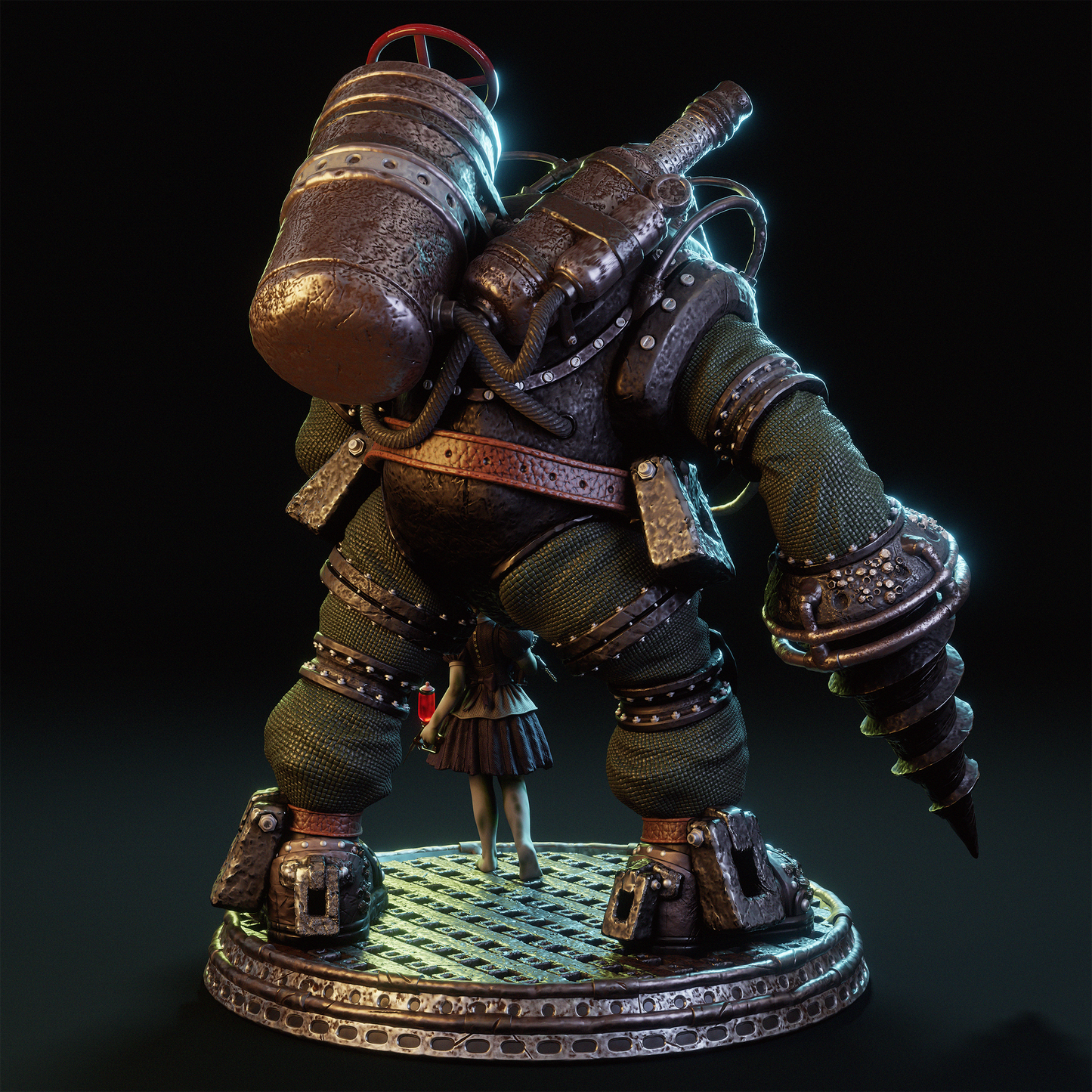 Big Daddy and Little Sister (BioShock) - 3D Printed Model Kit - 1:6 scale