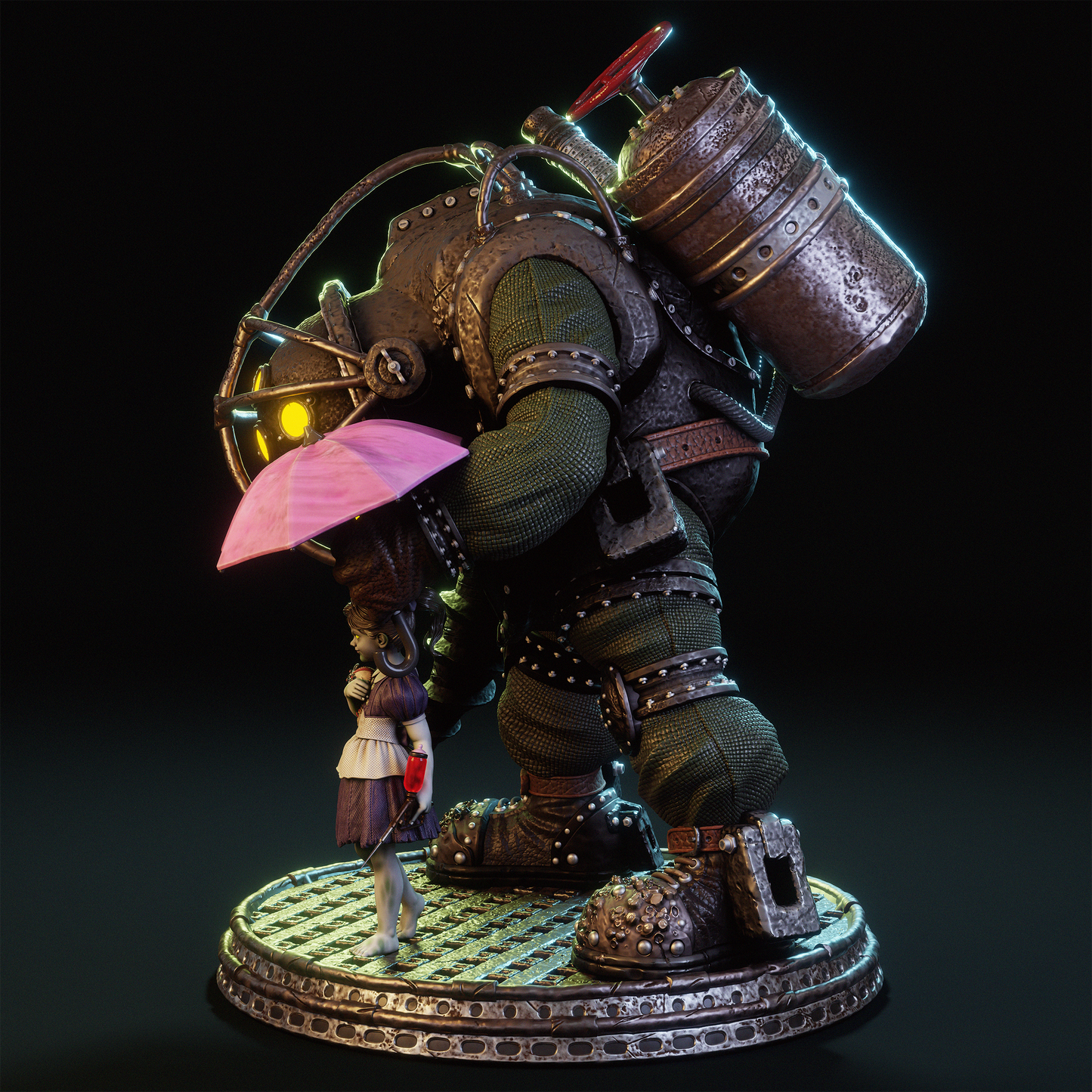 Big Daddy and Little Sister (BioShock) - 3D Printed Model Kit - 1:6 scale