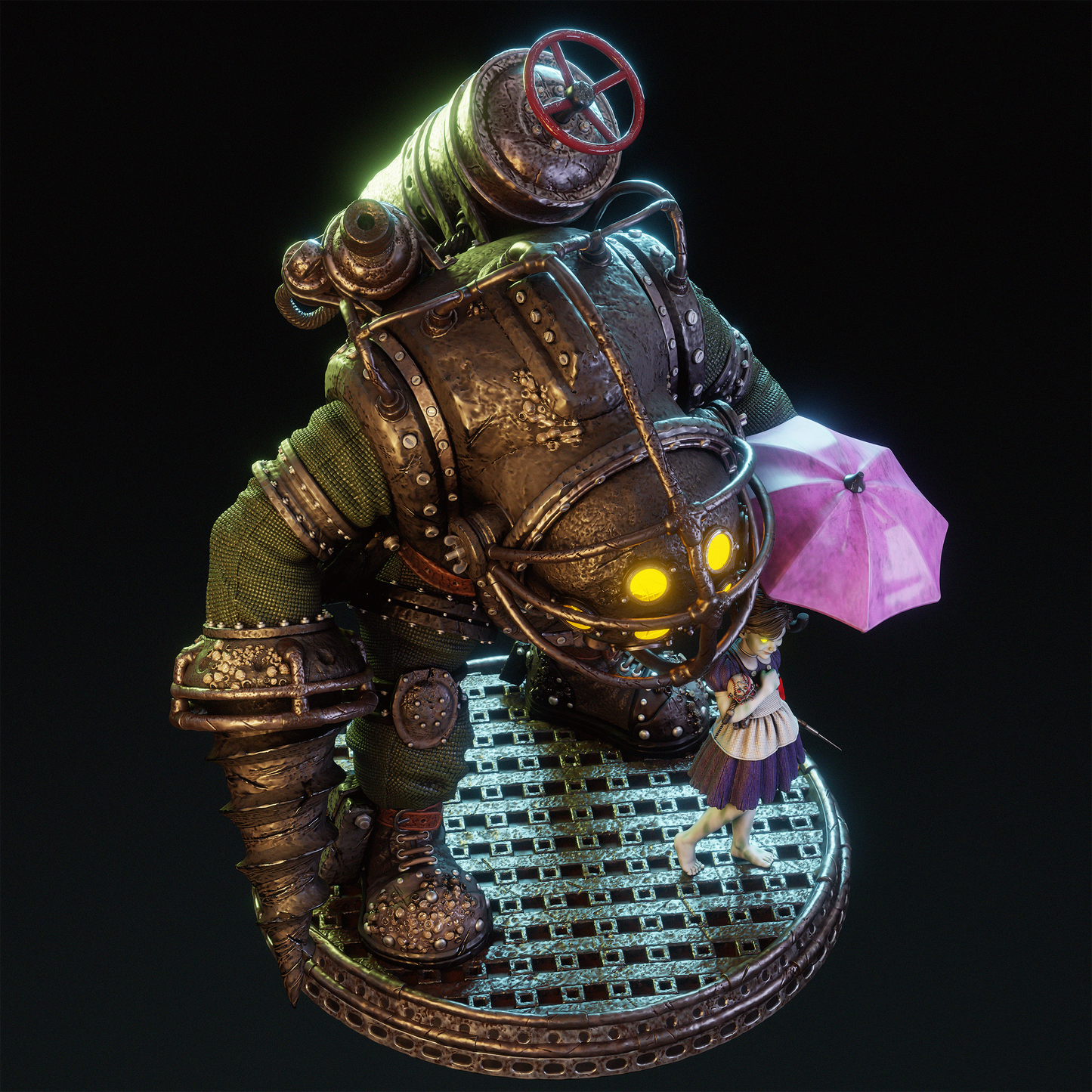 Big Daddy and Little Sister (BioShock) - 3D Printed Model Kit - 1:6 scale
