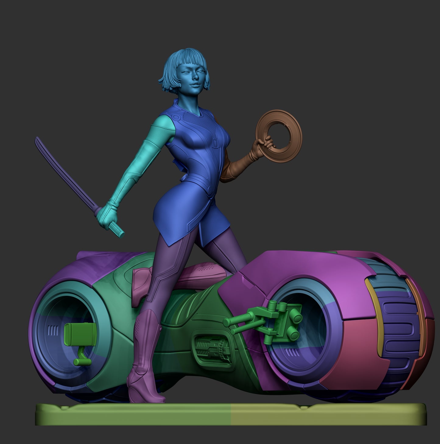 Quorra (Tron: Legacy) - Fan Art - 3D Print Model Kit - 1:6 Scale