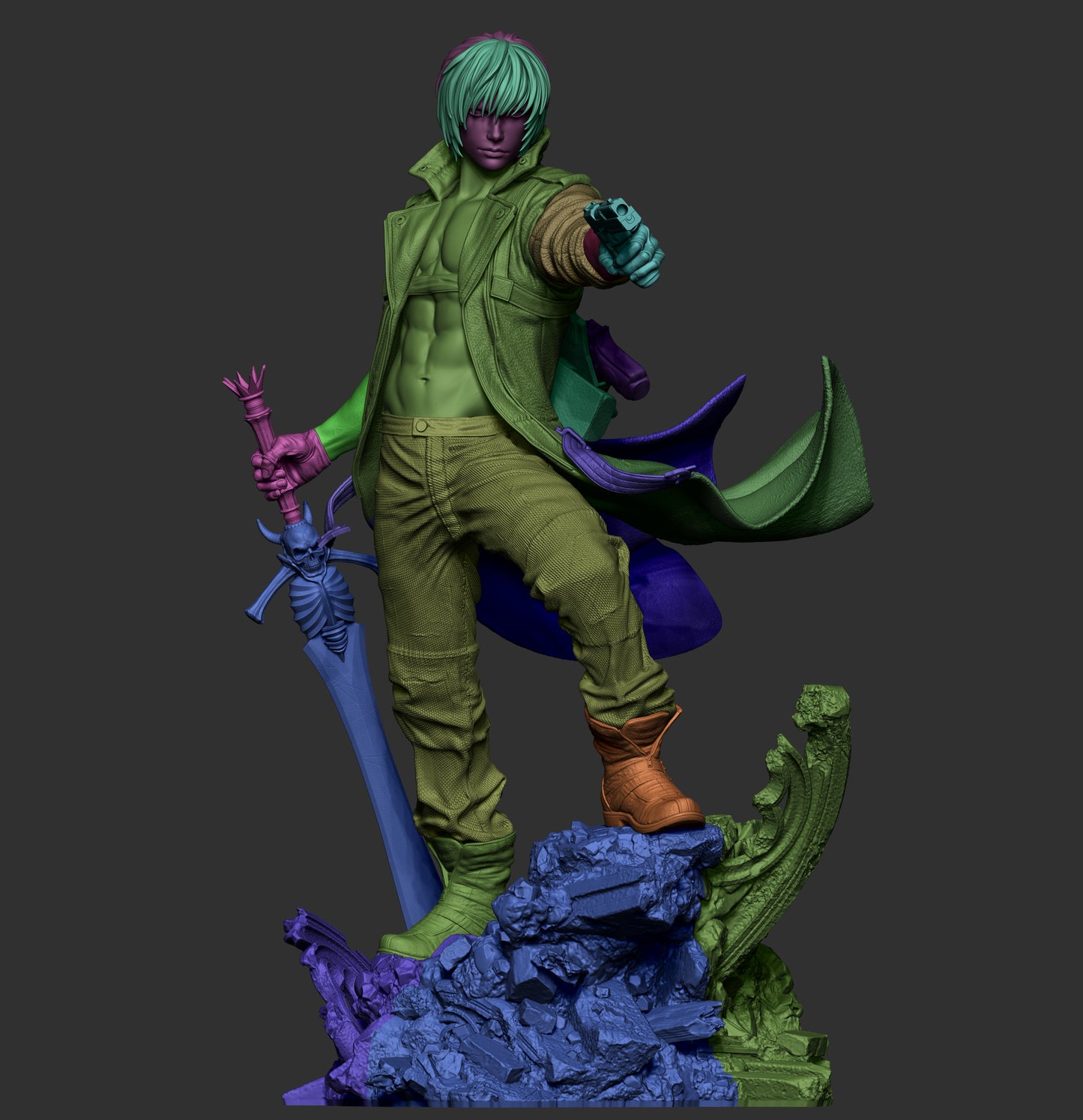 Dante (Devil May Cry) - Fan Art - 3D Print Model Kit - 1:6