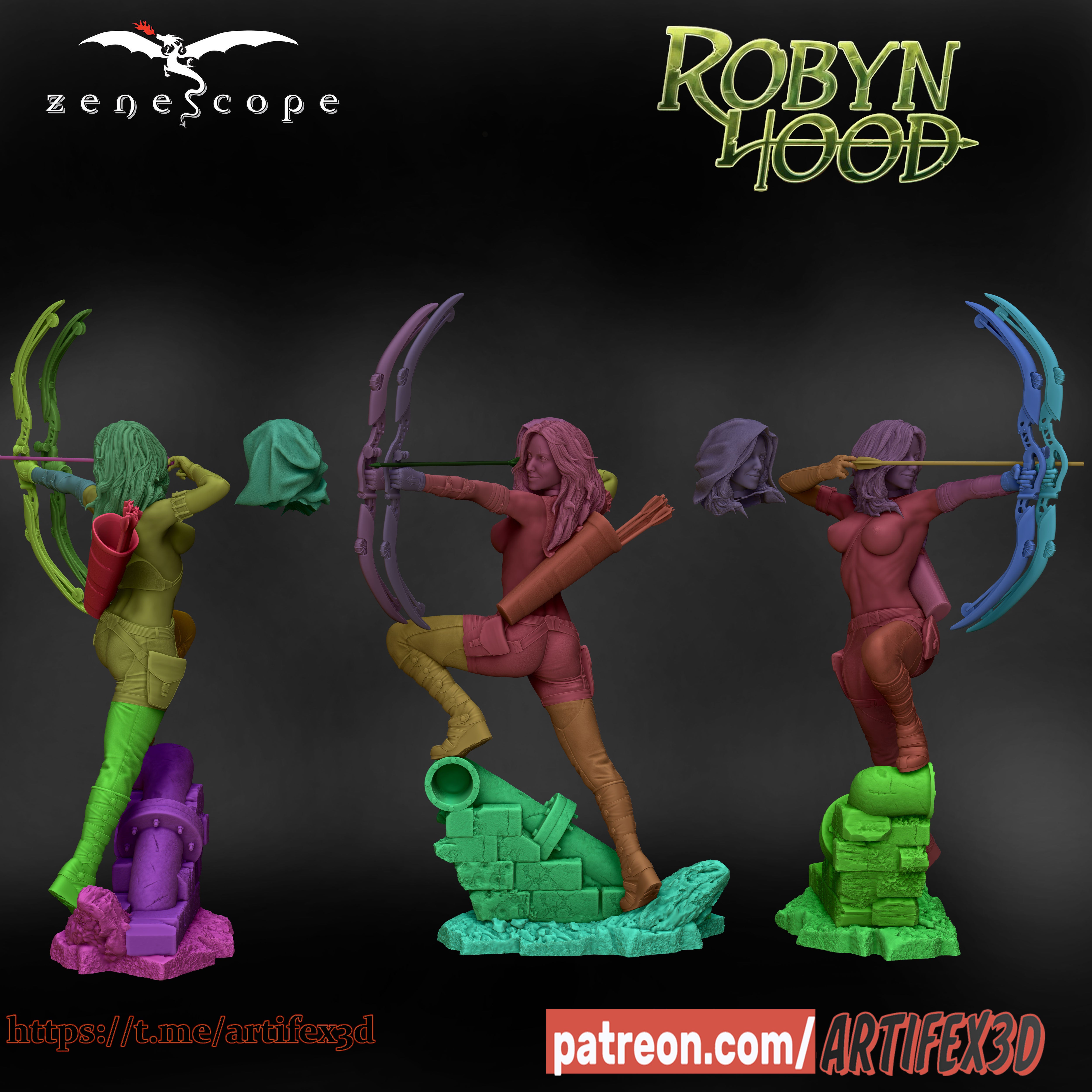 Robyn Hood (Locksley) NSFW - 3D Print - 180mm - Fan Art