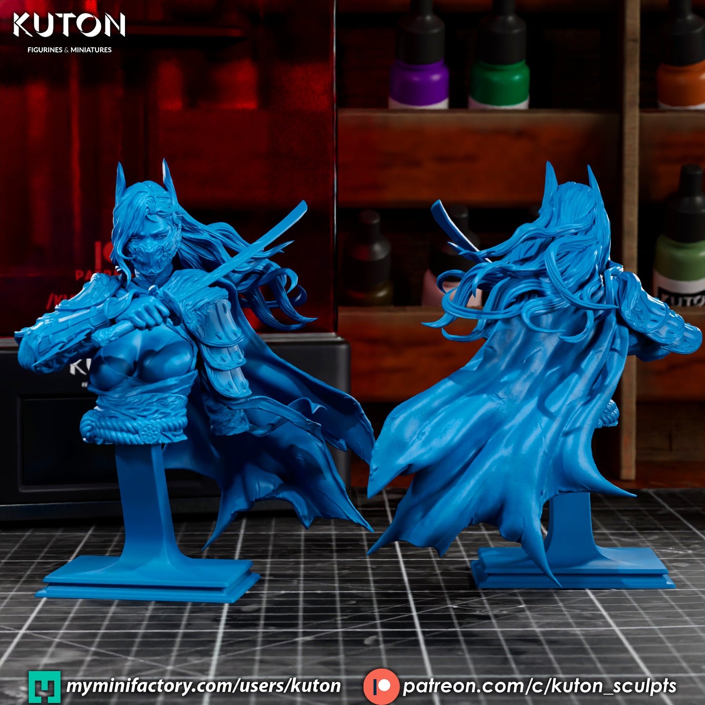 Batgirl Ronin 3D Printed Statue / Bust 10 Scale Model kit