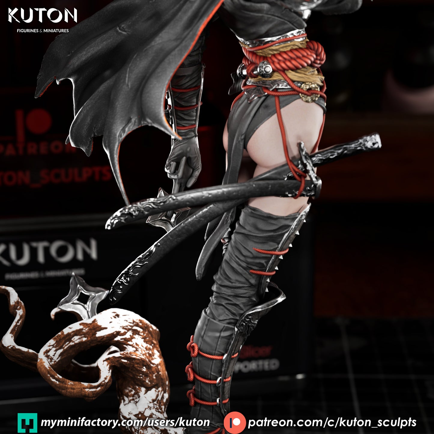 Batgirl Ronin 3D Printed Statue / Bust 10 Scale Model kit