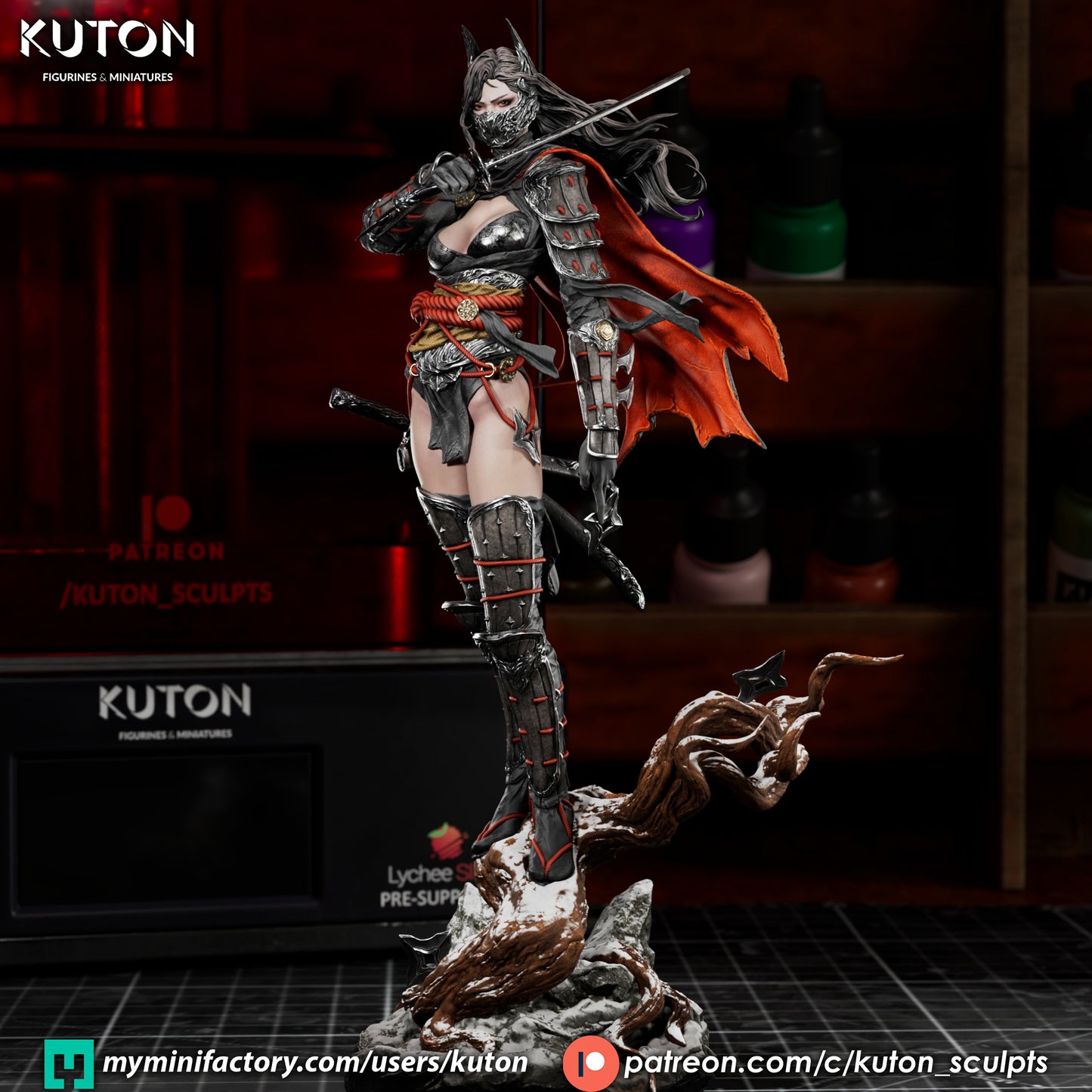 Batgirl Ronin 3D Printed Statue / Bust 10 Scale Model kit