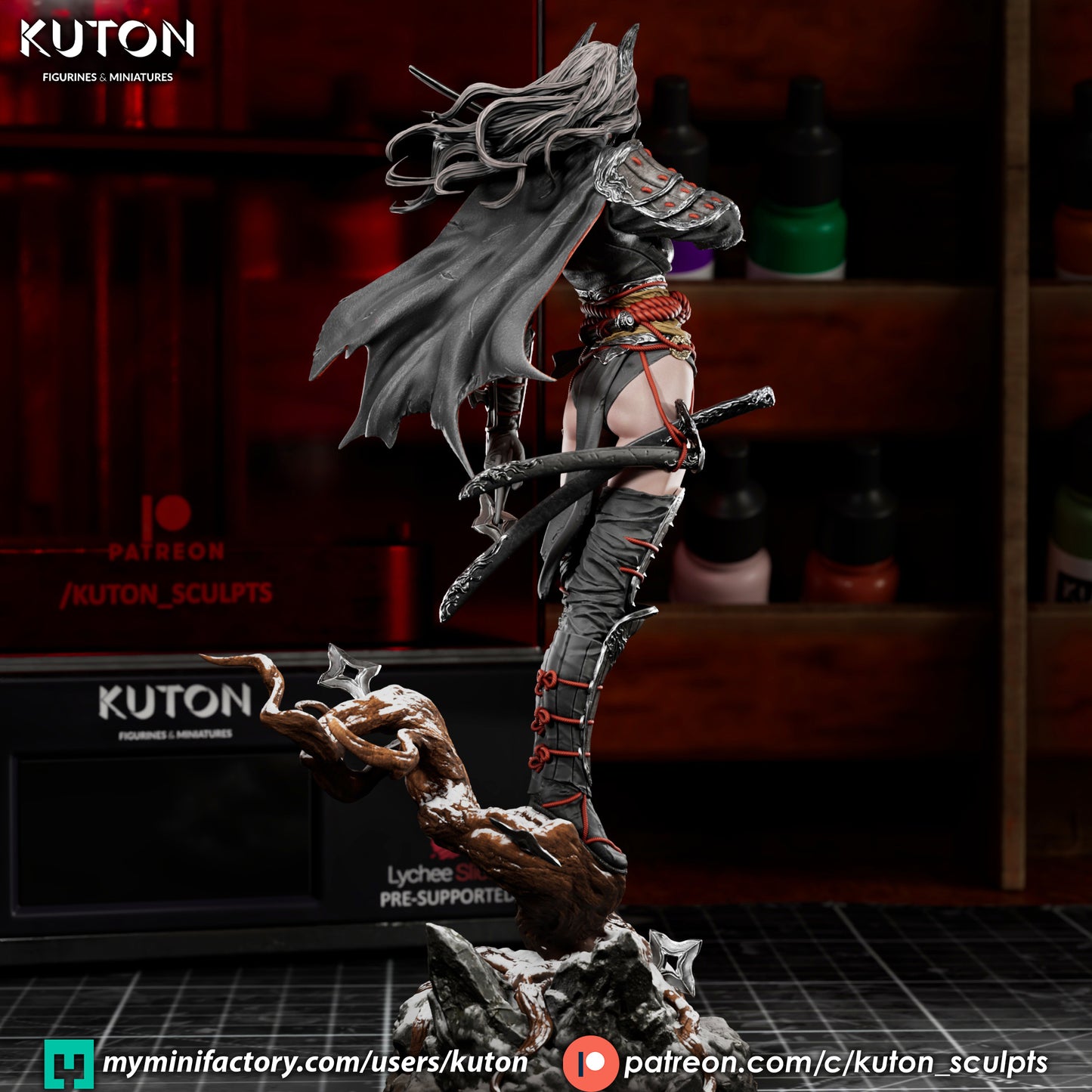 Batgirl Ronin 3D Printed Statue / Bust 10 Scale Model kit