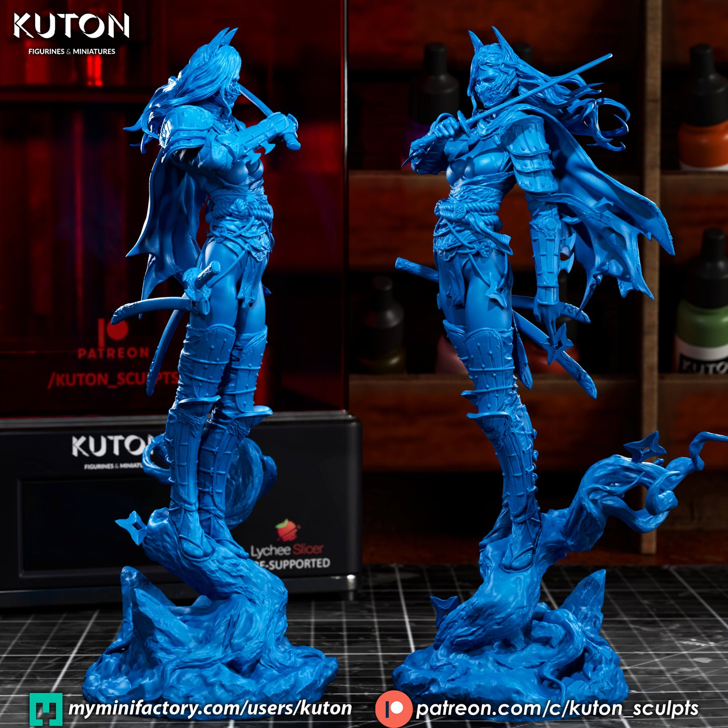 Batgirl Ronin 3D Printed Statue / Bust 10 Scale Model kit