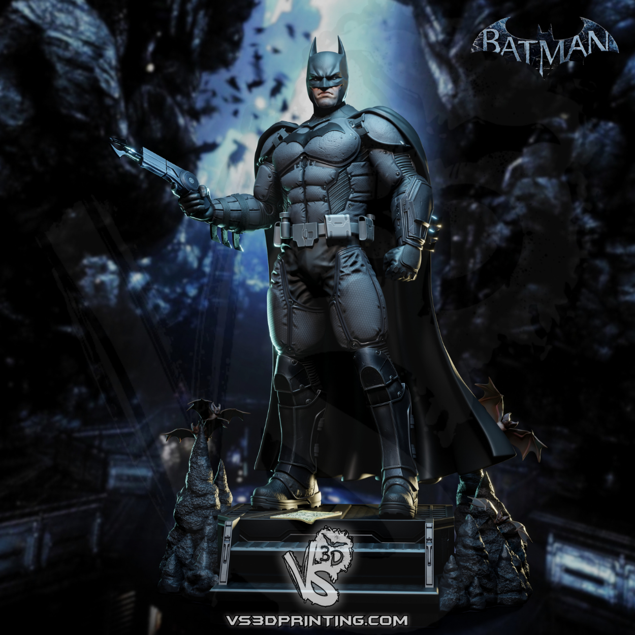 Batman - Arkham Origins -3D Printed Model Kit Statue  Unpainted and Unassembled