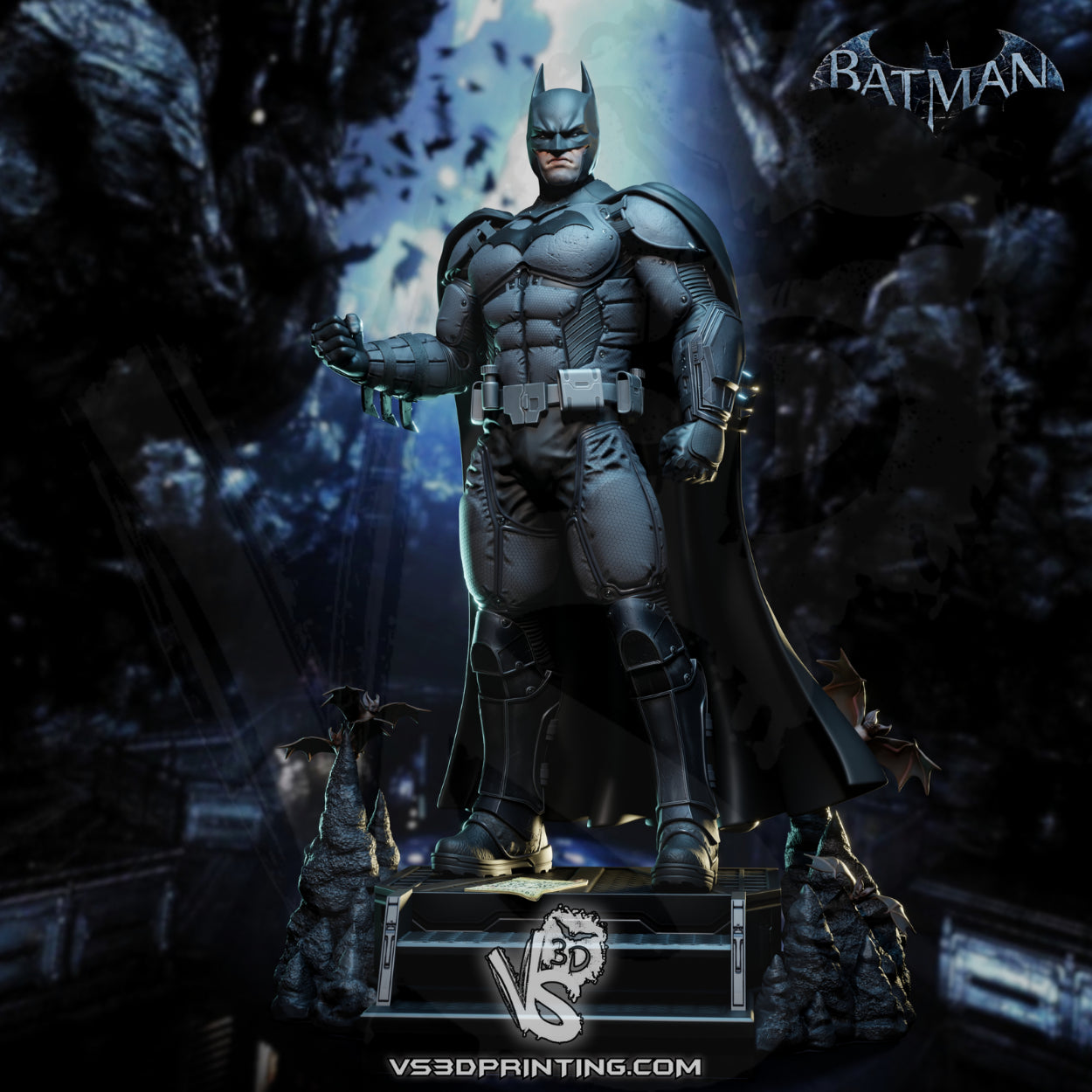 Batman - Arkham Origins -3D Printed Model Kit Statue  Unpainted and Unassembled