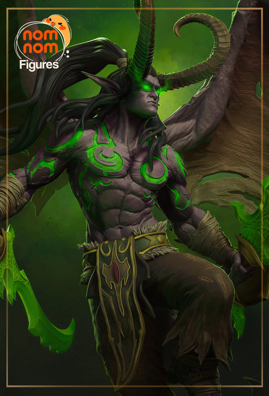 Illidan Stormrage - World of Warcraft - 3D Print - Model Kit - (Nom Nom)