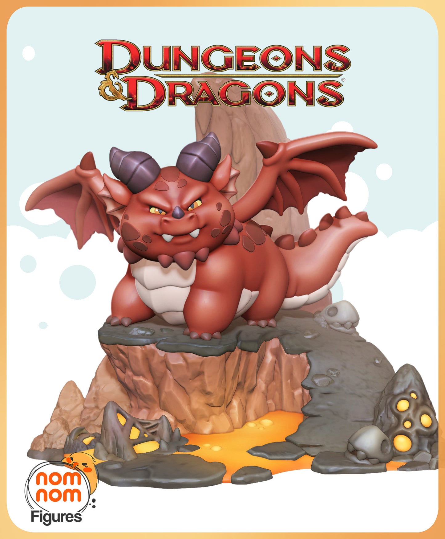 Chibi Themberchaud (D&D) - 3D Print - Model Kit - (Nom Nom)