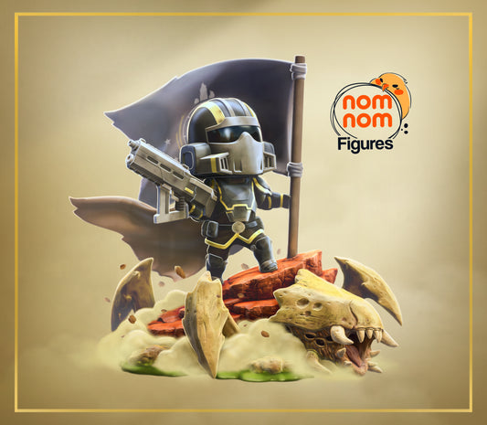 Helldiver - Chibi - 3d print Model kit - 80mm