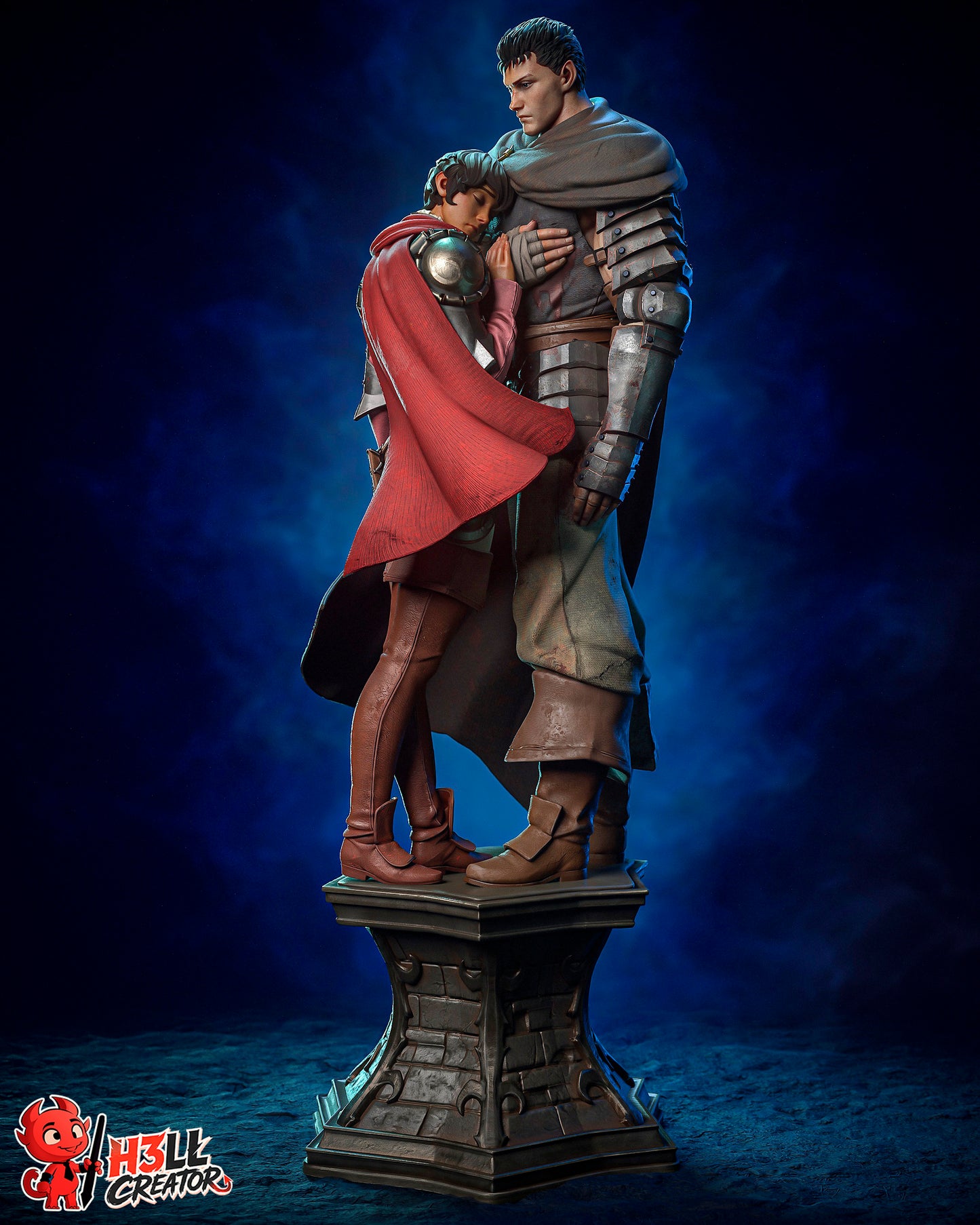 Guts and Casca Berserk - 3D Printed Statue - 10 Scale