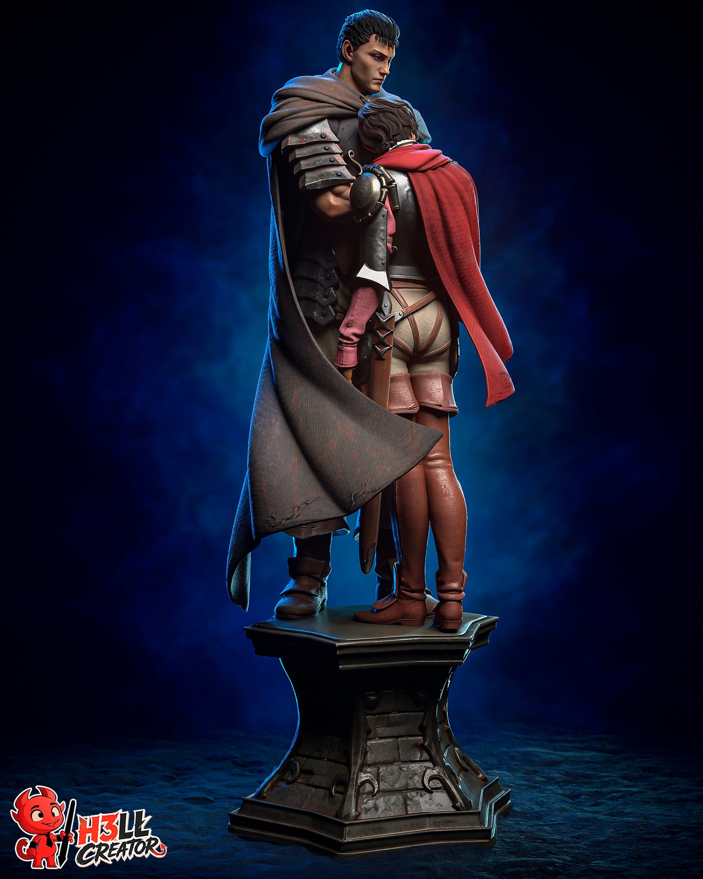 Guts and Casca Berserk - 3D Printed Statue - 10 Scale