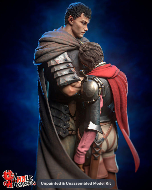 Guts and Casca Berserk - 3D Printed Statue - 10 Scale