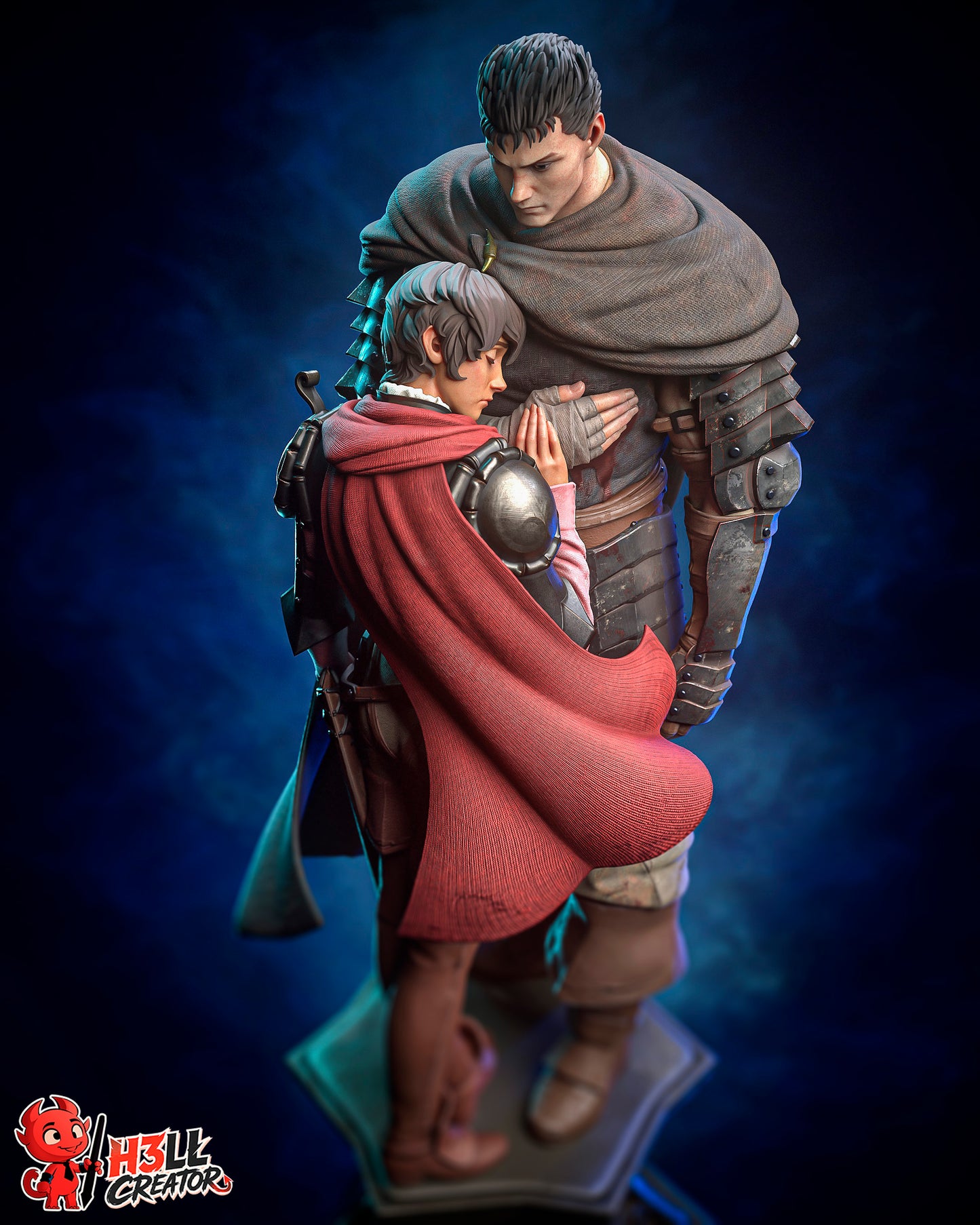 Guts and Casca Berserk - 3D Printed Statue - 10 Scale