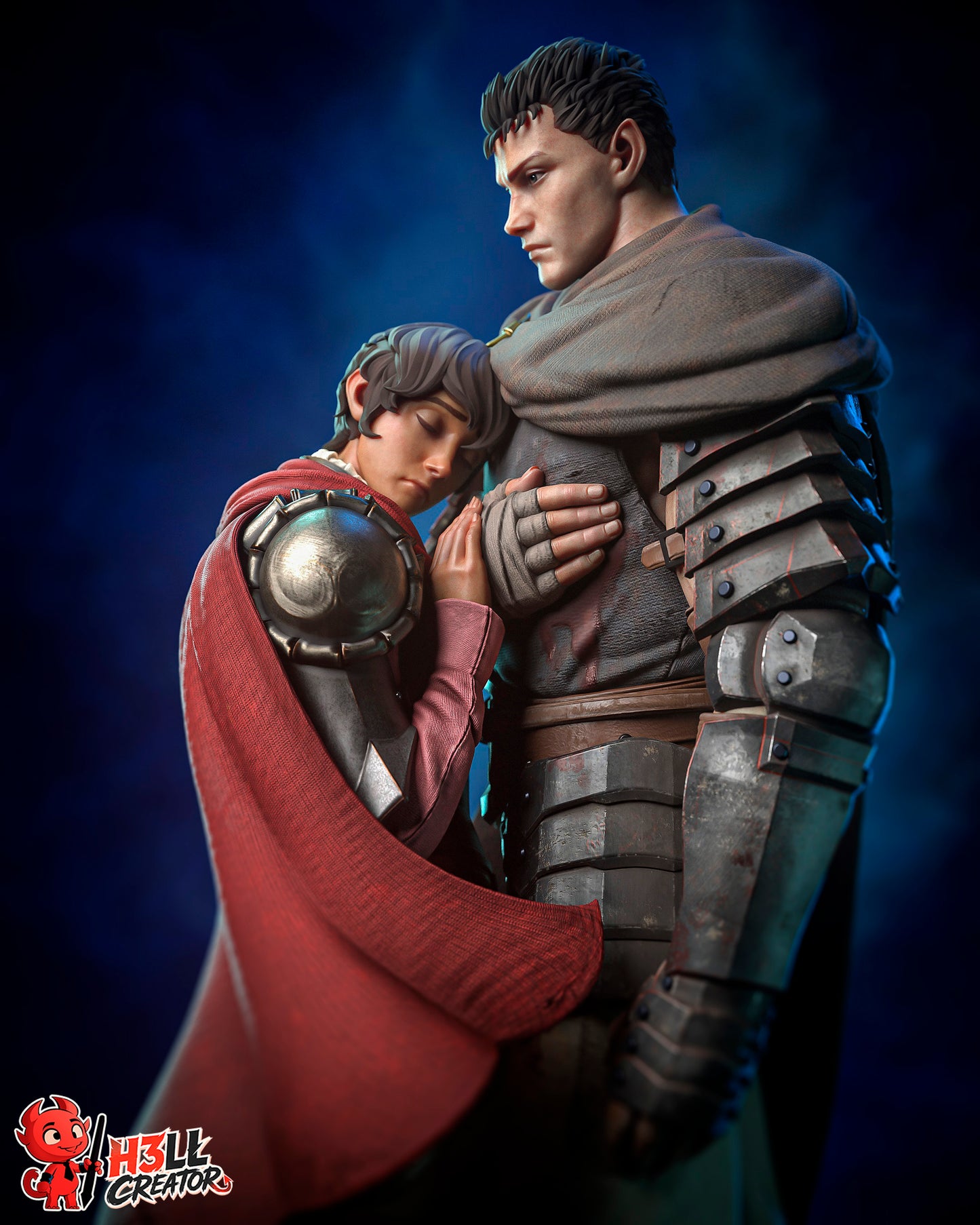 Guts and Casca Berserk - 3D Printed Statue - 10 Scale