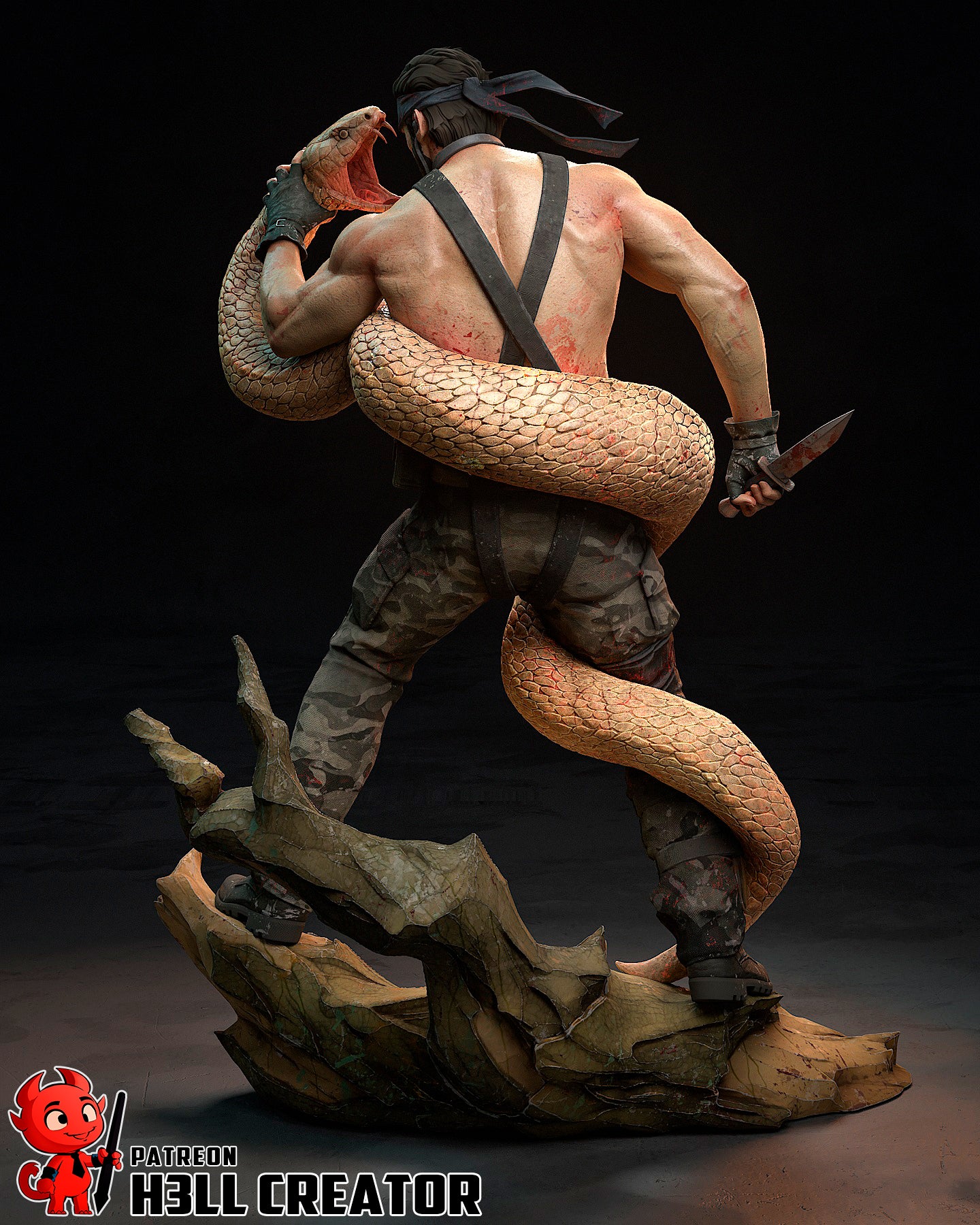 Big Boss (Metal Gear) 3d Printed Model Kit - 10 scale