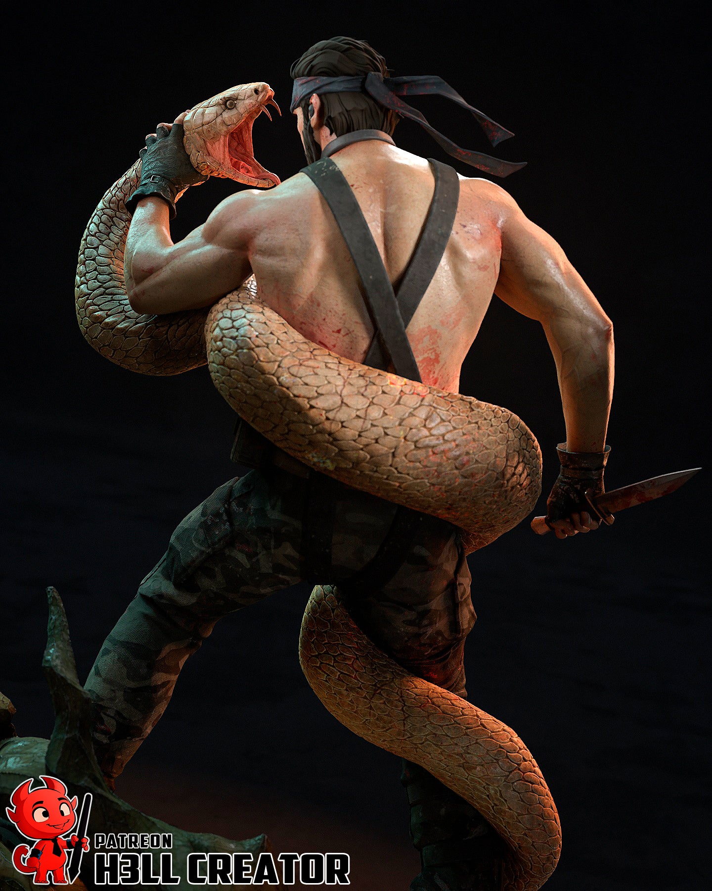 Big Boss (Metal Gear) 3d Printed Model Kit - 10 scale
