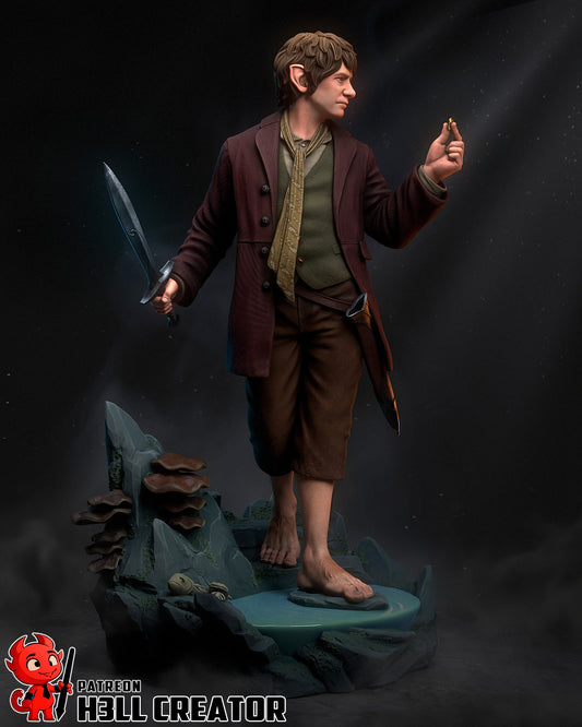 Bilbo Baggins - 3D Printed Statue / Bust - 10 Scale