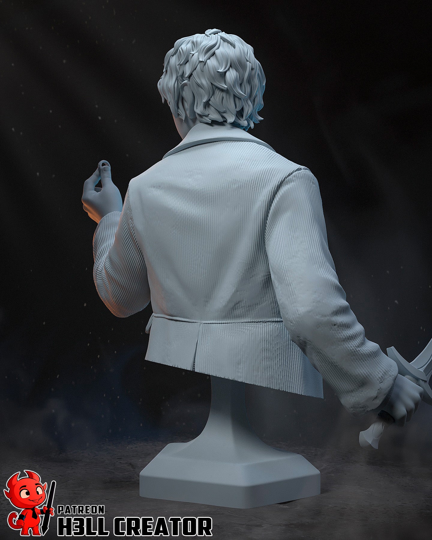 Bilbo Baggins - 3D Printed Statue / Bust - 10 Scale