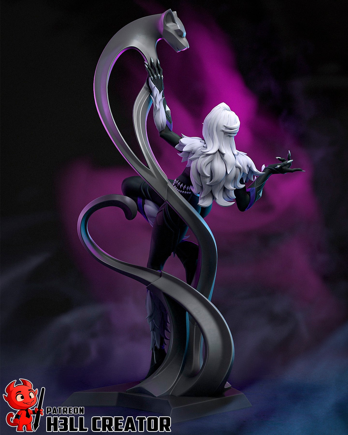 Black Cat 10 Scale 3D Printed Statue / Bust Kit