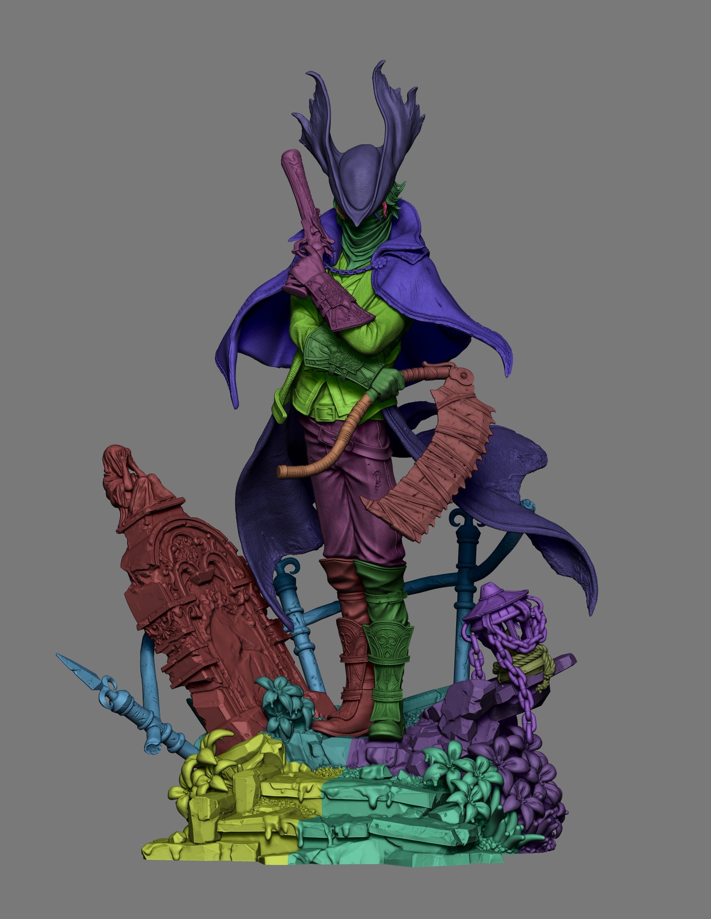 The Hunter - 3D Printed Model Statue Kit -6 and 9 scale