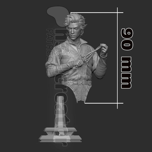 READY TO POST - Astarion - (Balders Gate) 3D Printed Bust 12 Scale