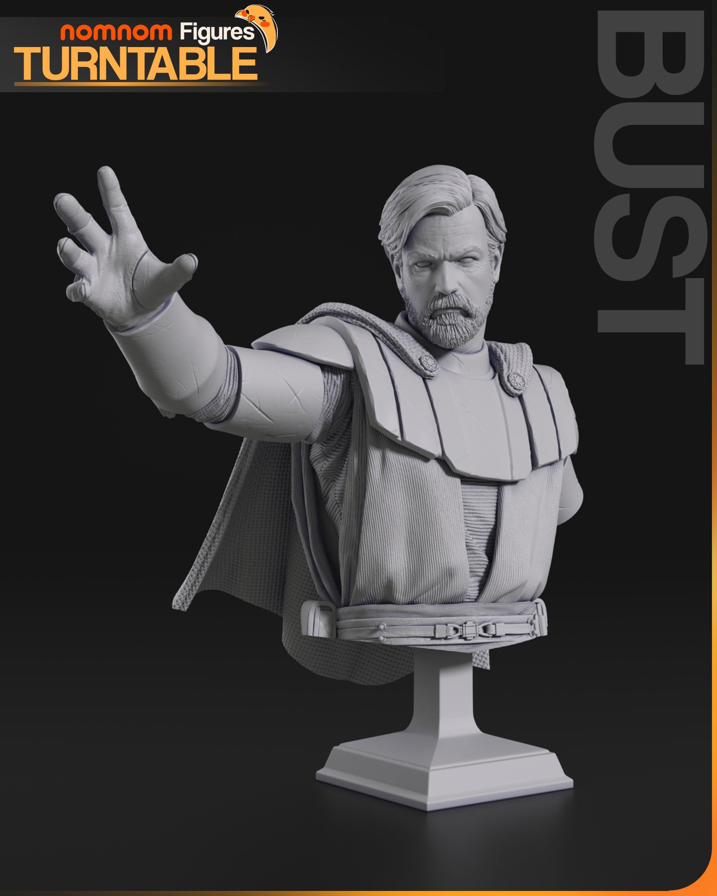 Obi Wan Kanobi - 3D Printed Model Kit Statue / Bust / Miniature