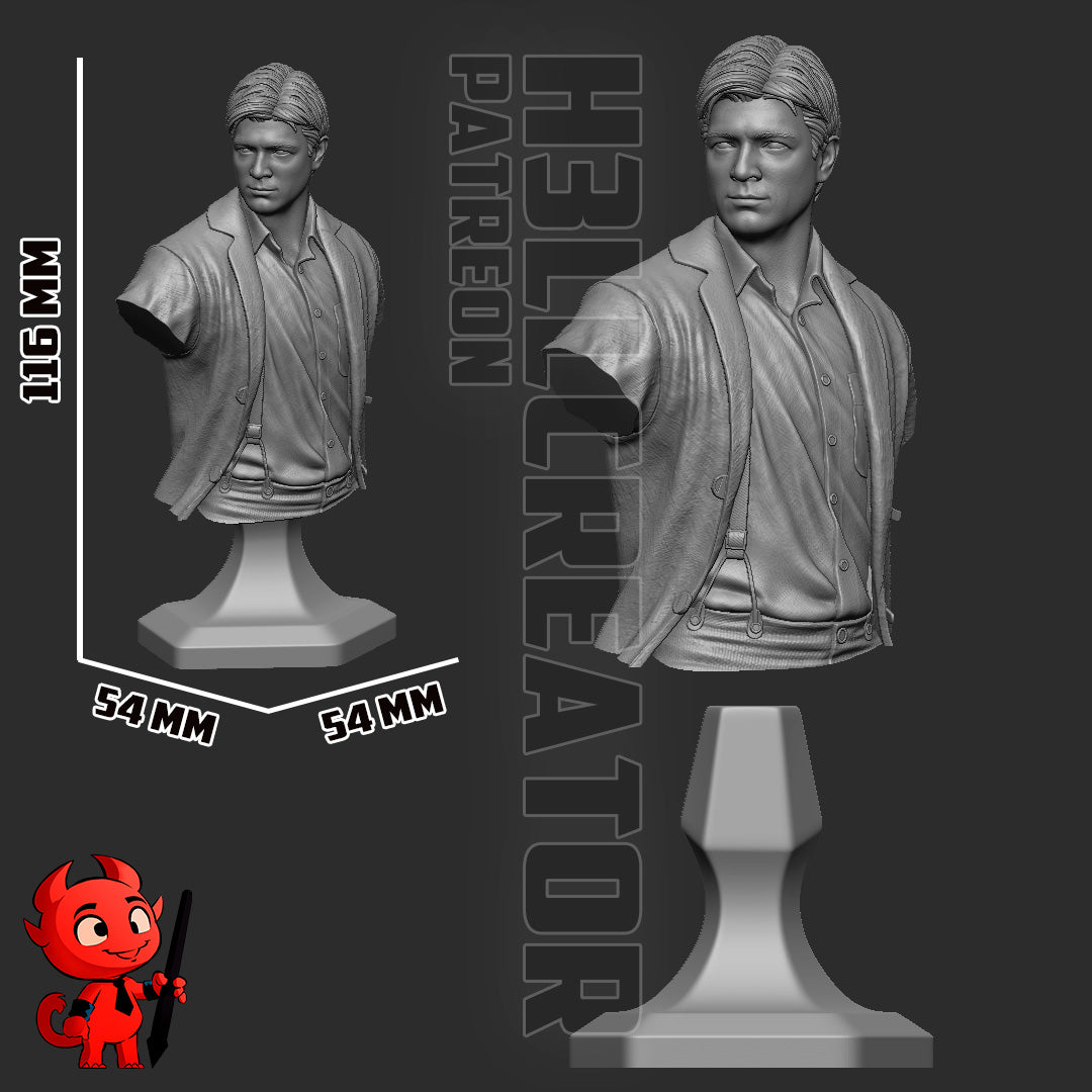 Captain Malcolm Reynolds 3D Printed Statue / Bust 10 Scale