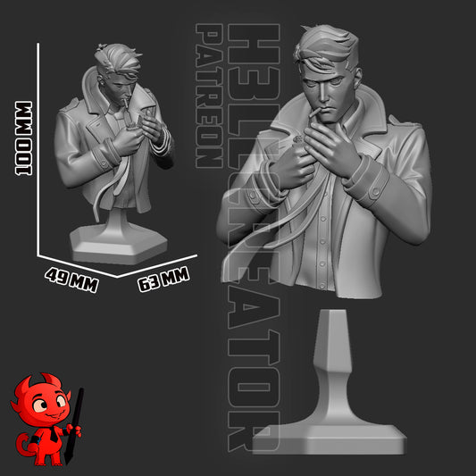 John Constantine - 3D Printed Statue - 10 Scale - Statue / Bust Model Kit