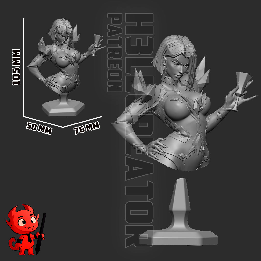 Emma Frost - 12 Scale 3D Printed Statue - 12 Scale