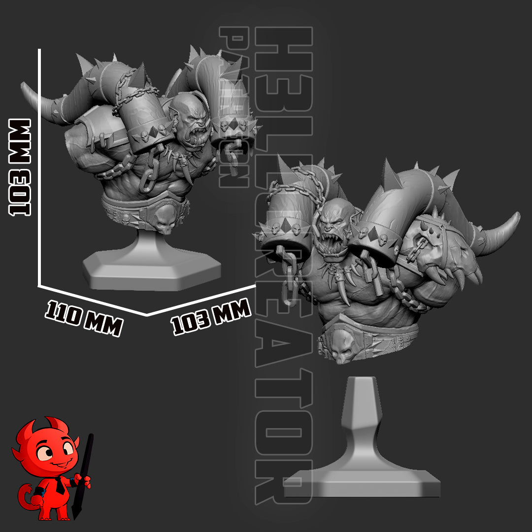 Garrosh Hellscream (WoW) 3d Printed Model Kit - 1:14