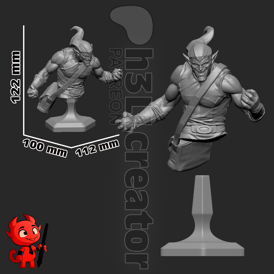 Green Goblin - 3D Printed Statue - 12 Scale Statue / Bust