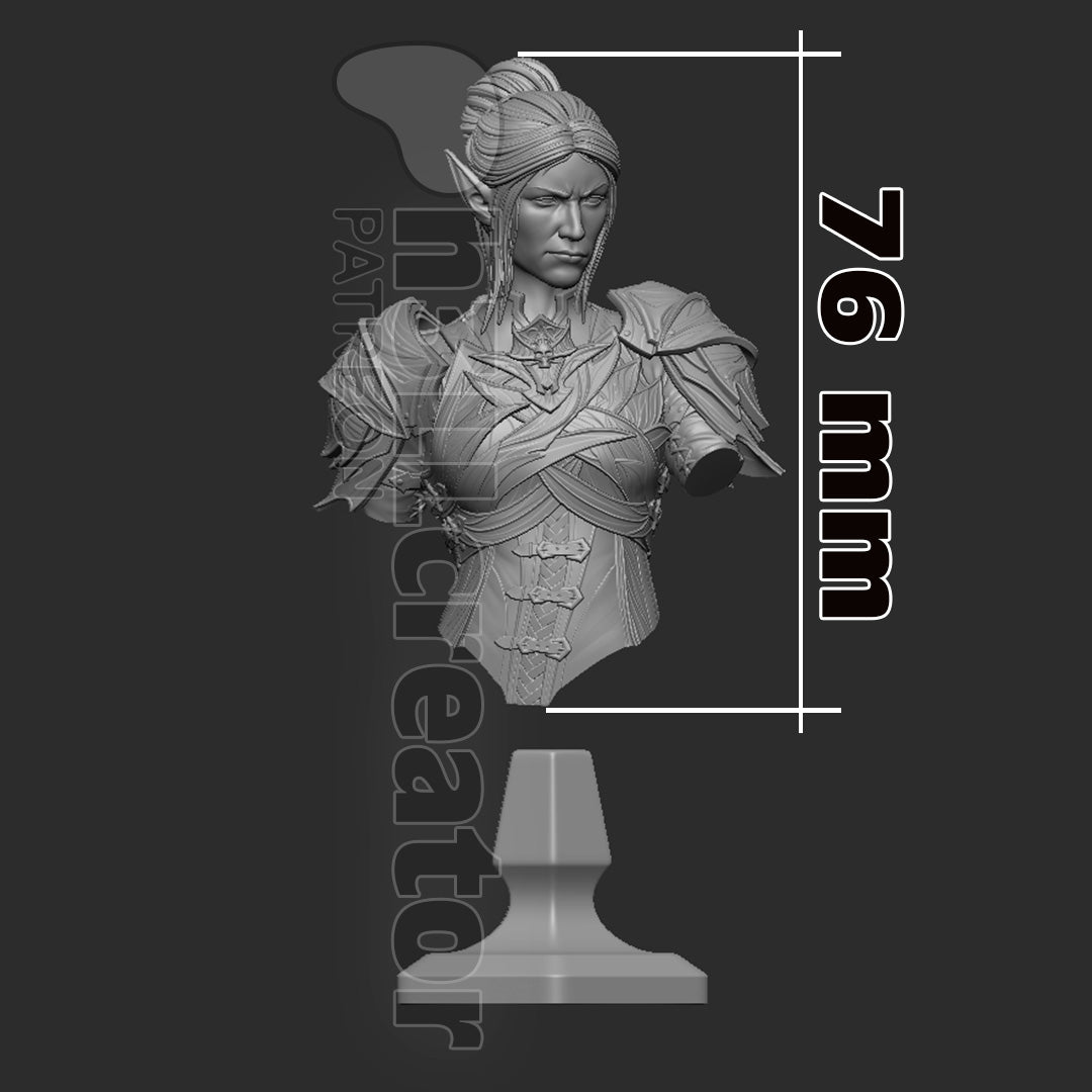 Minthara - 3D Printed Statue / Bust - 12 Scale