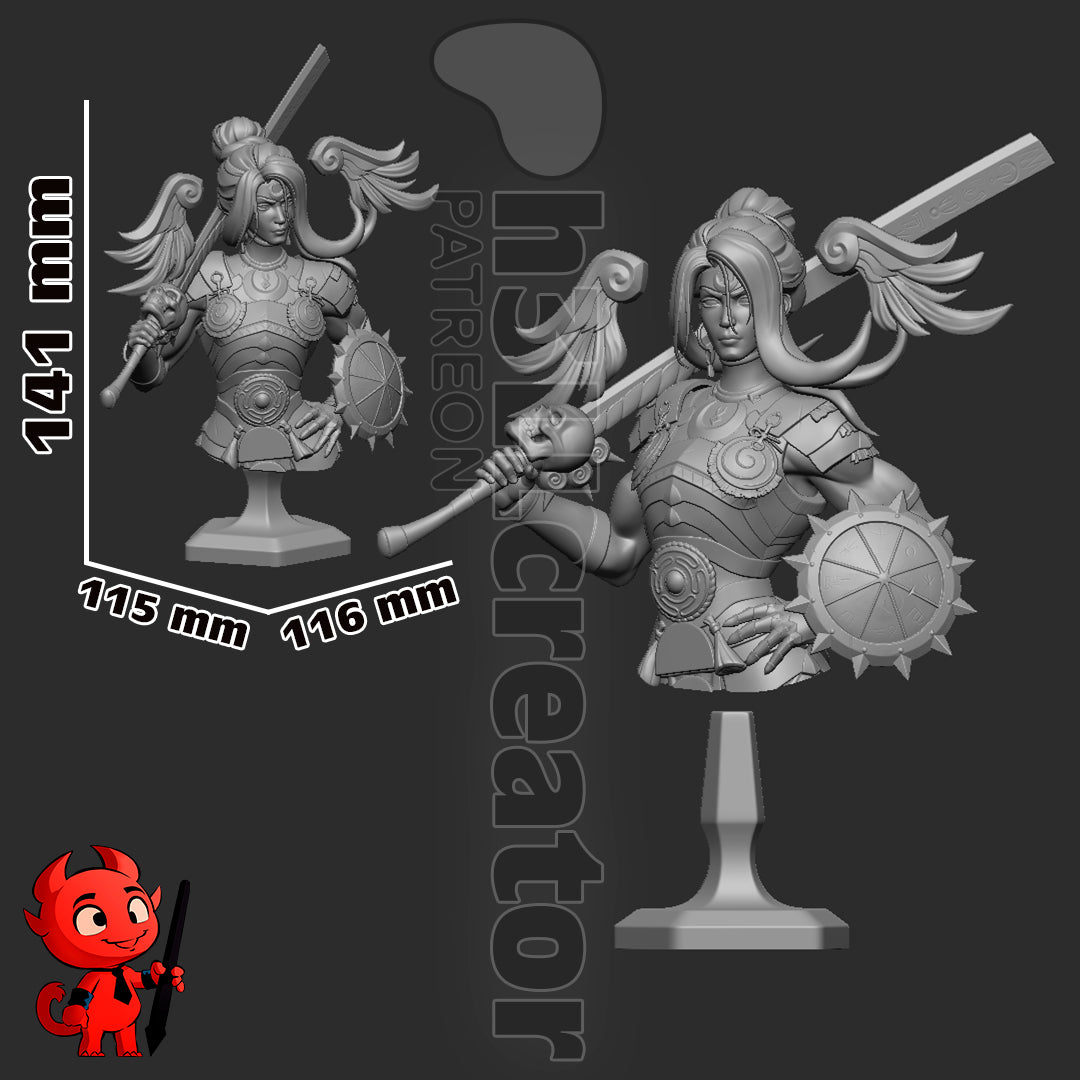 Nemisis -3D Printed Statue Model Kit- 12 Scale  Statue / Bust