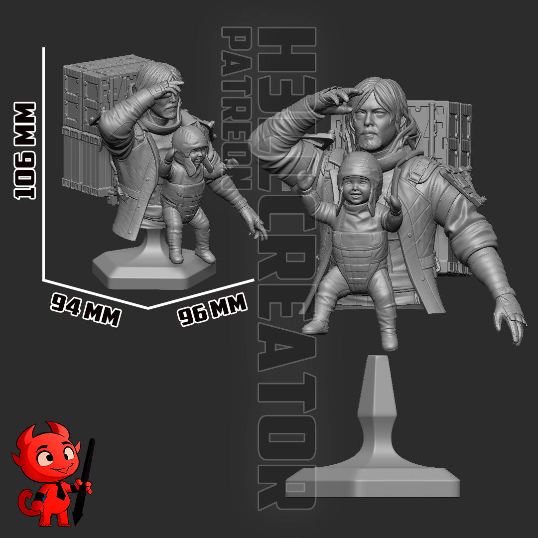 Sam Bridges (Death Stranding 2) 3d Printed Model Kit - 1:12