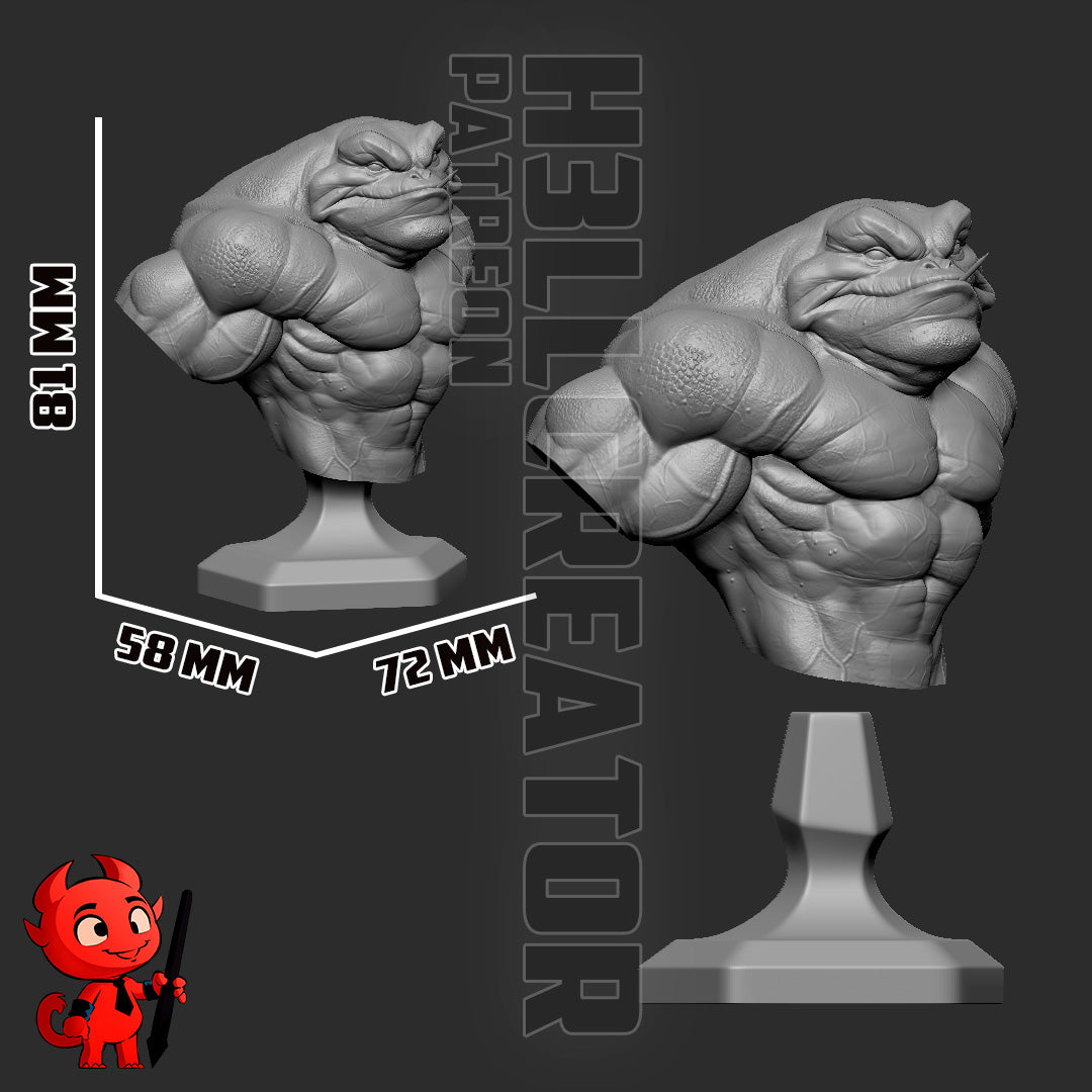 Zitz (Battletoads) - 3D Printed Fan Art Model Kit