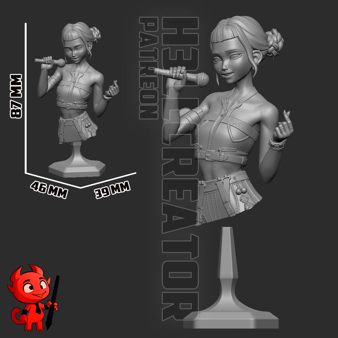 Zoey (KPop Demon Hunters) 3d Printed Model Kit - 10 scale