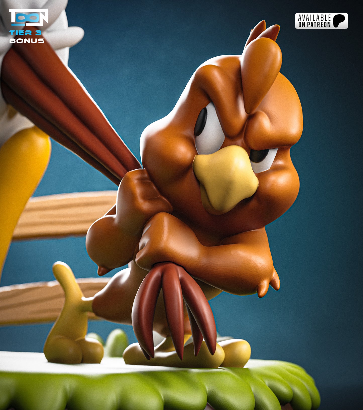 Foghorn and Chicken - 3D Printed Statue Model kit - 6 Scale