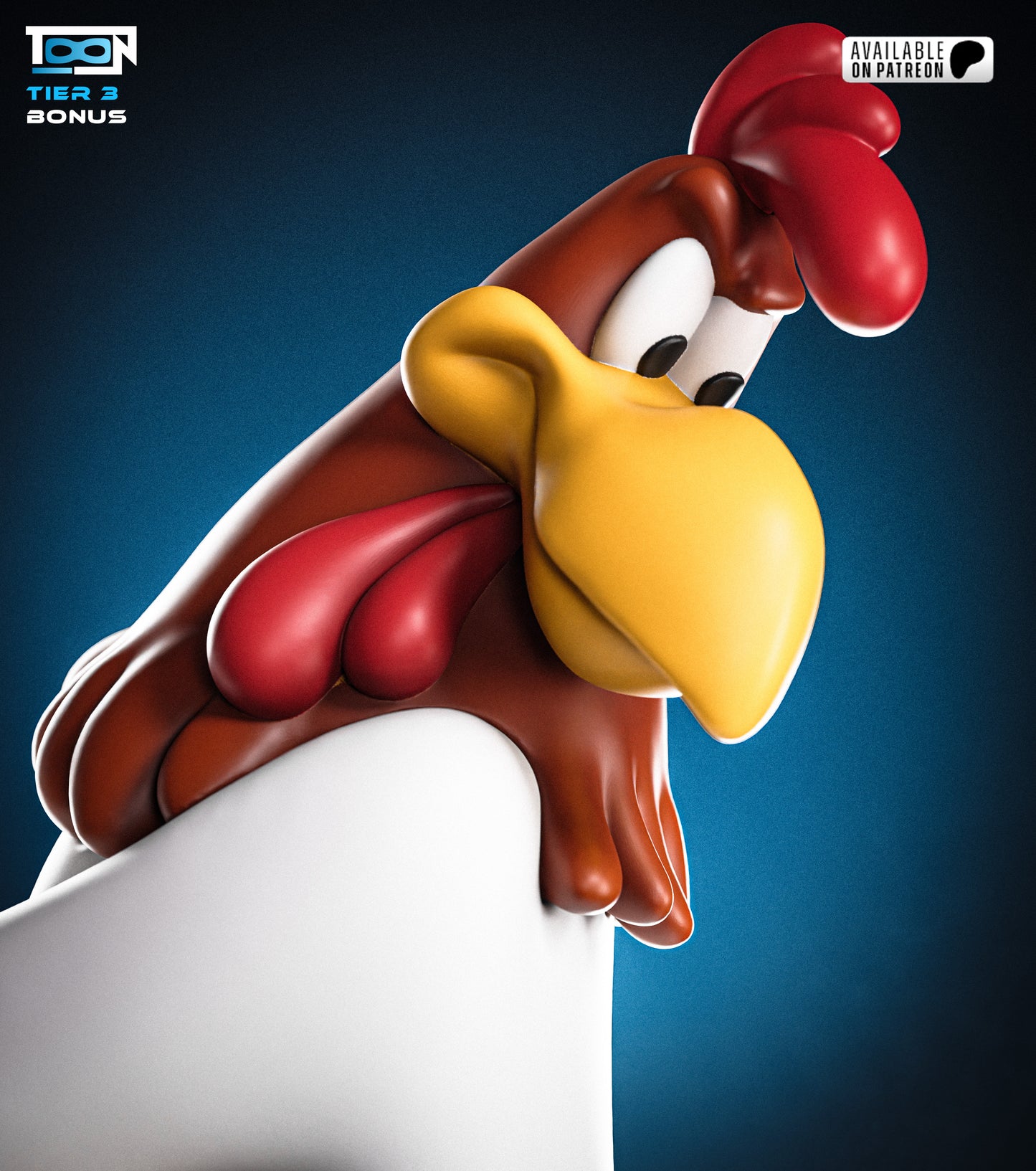 Foghorn and Chicken - 3D Printed Statue Model kit - 6 Scale