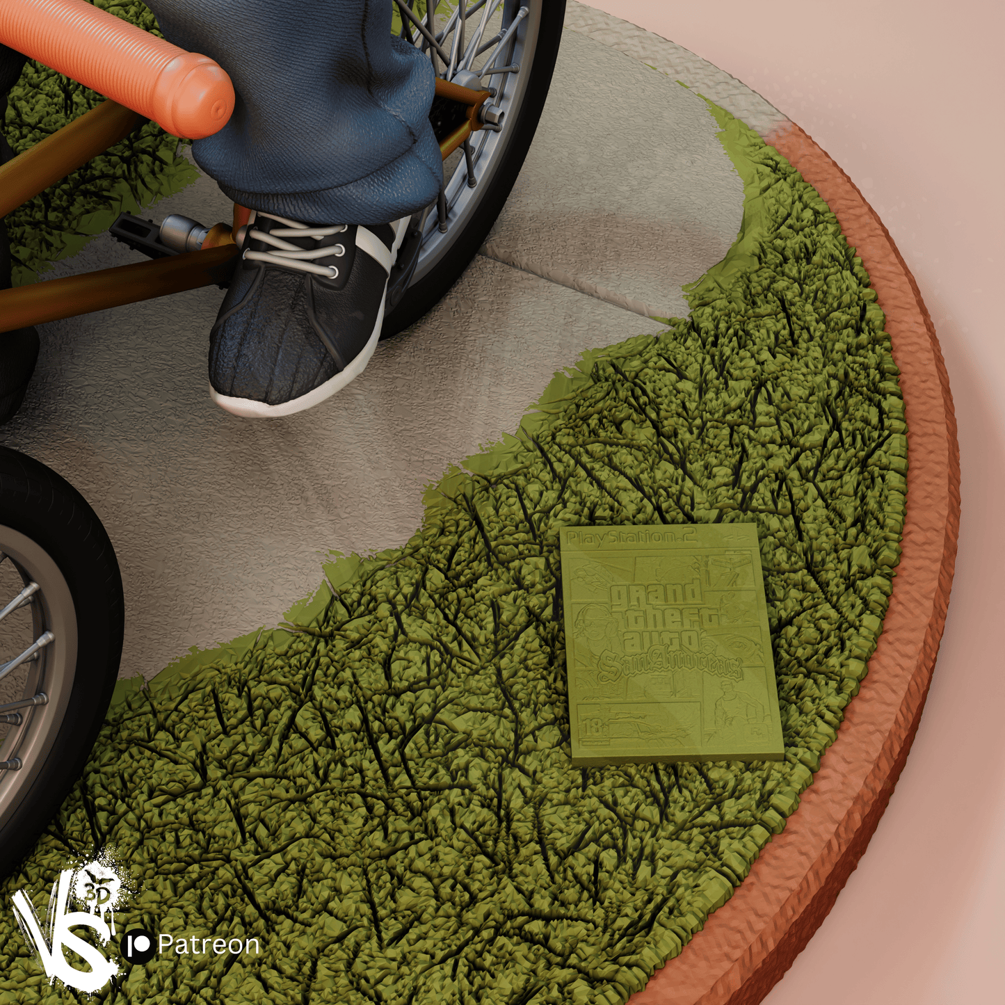 CJ (GTA San Andreas) - 3D Print Model Kit - Fan Art