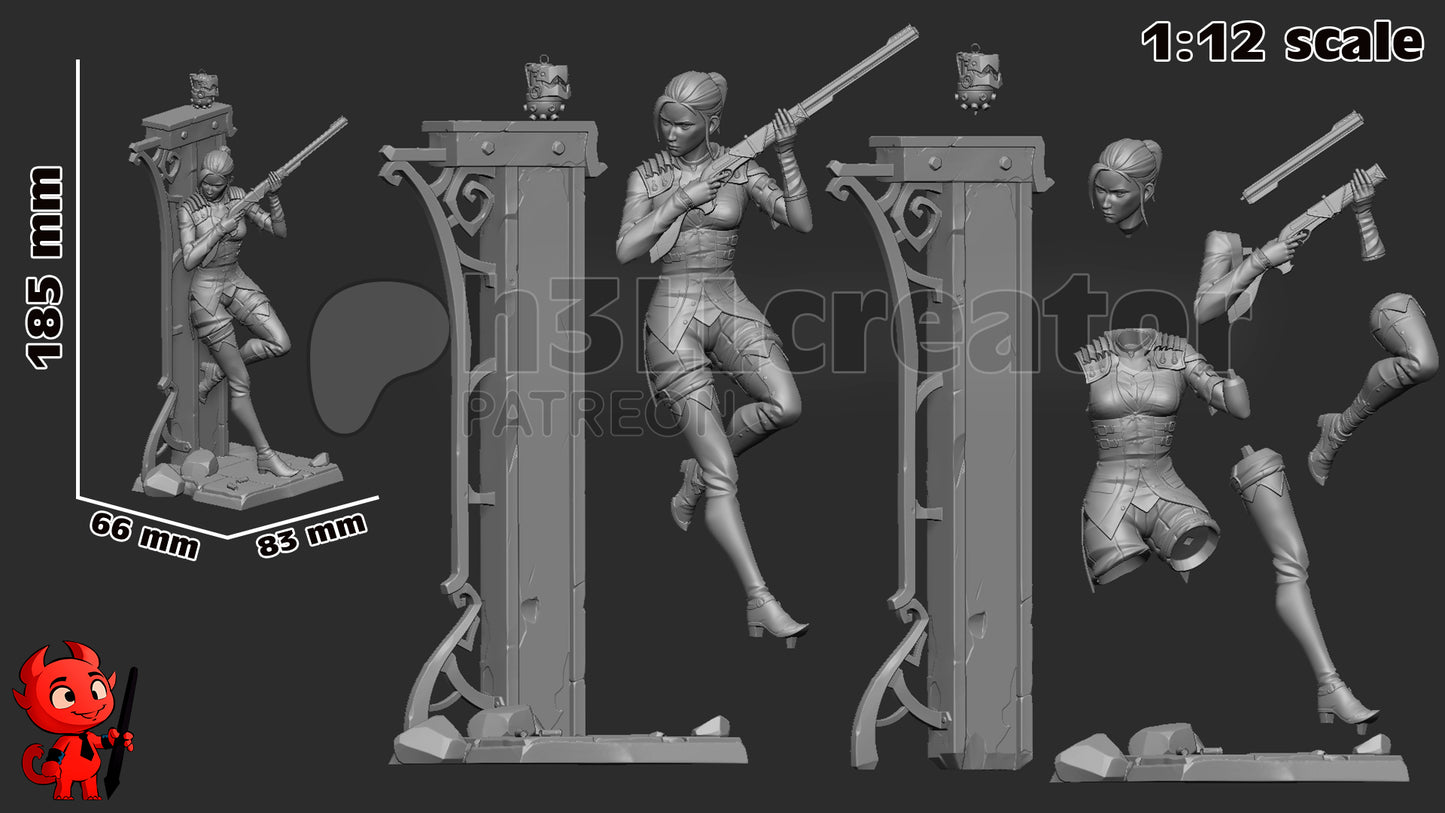 Caitlyn - 3D Printed Statue - 12 Scale