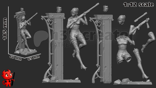 Caitlyn - 3D Printed Statue - 12 Scale