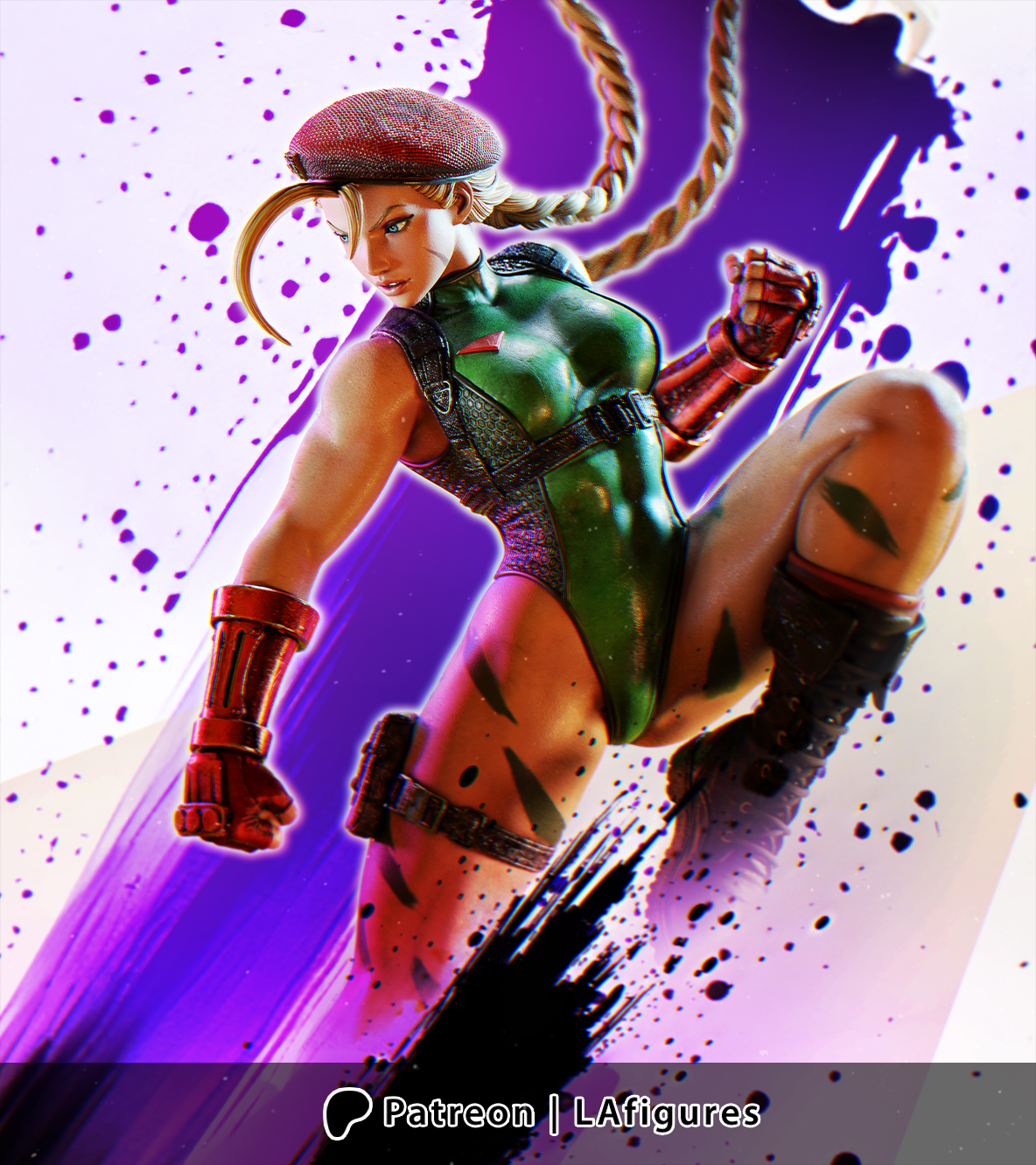 Cammy - Street Fighter 3d Printed Model Statue Kit - 10 Scale