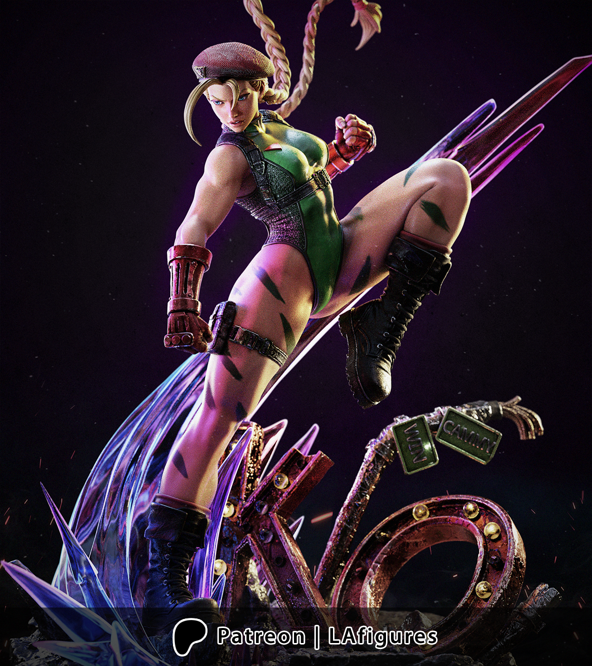Cammy - Street Fighter 3d Printed Model Statue Kit - 10 Scale