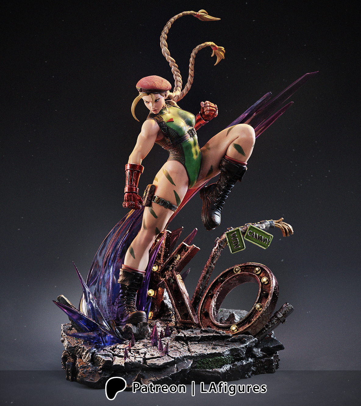 Cammy - Street Fighter 3d Printed Model Statue Kit - 10 Scale