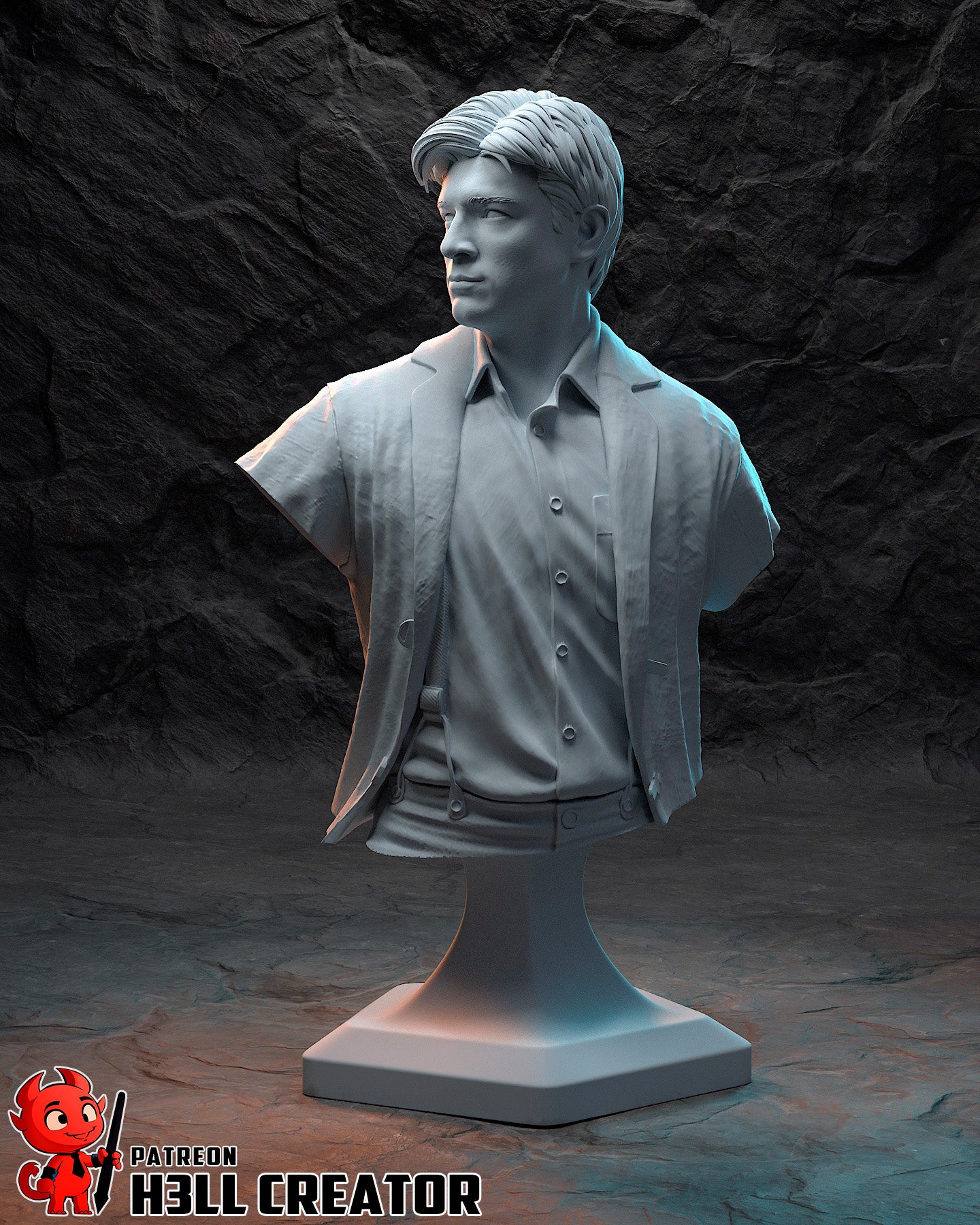 Captain Malcolm Reynolds 3D Printed Statue / Bust 10 Scale