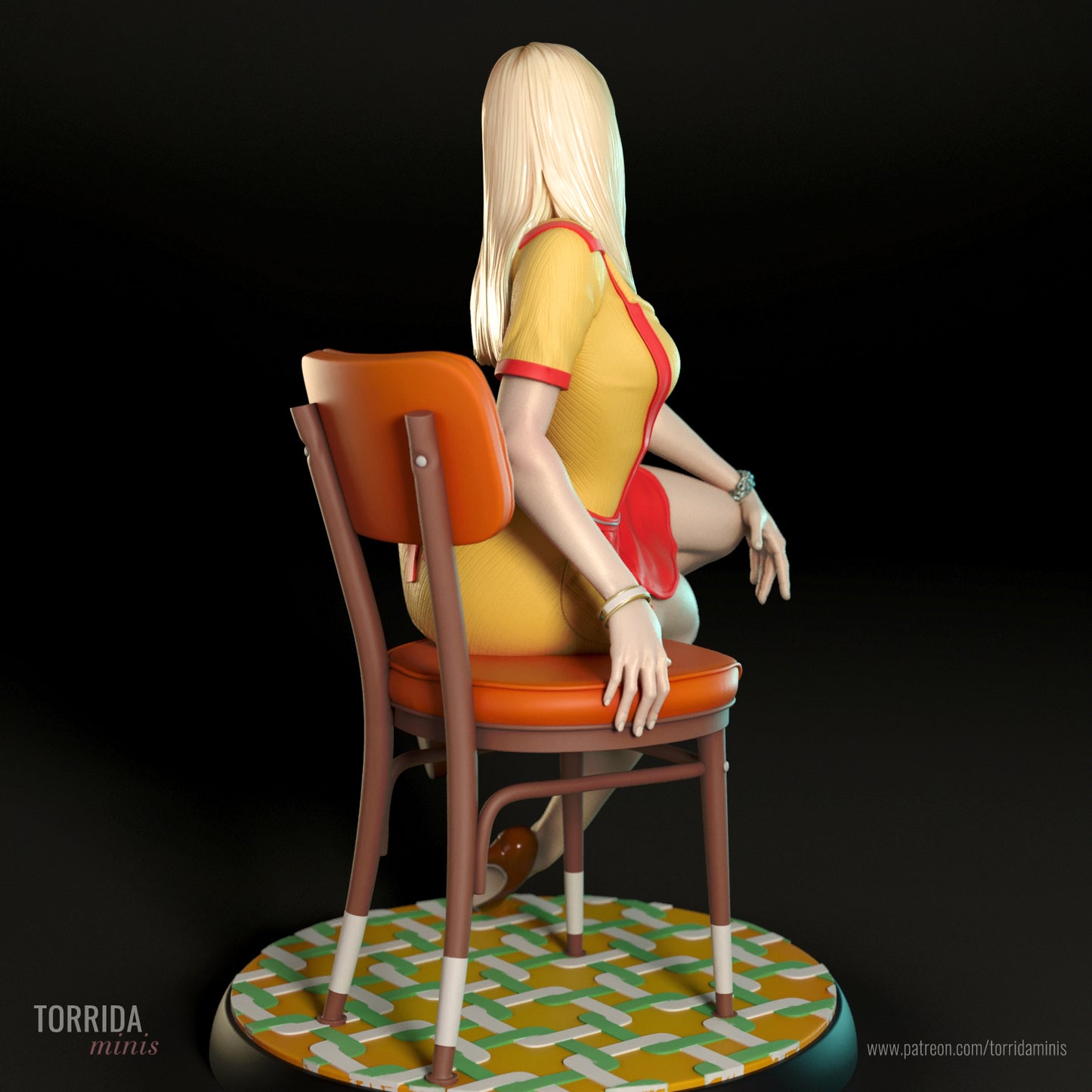 2 Broke Girls (Caroline & Max) - 3D printed model kit (Fan Art)